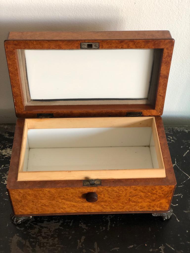 Vintage English Burl Cigar Box by Dunhill, 1930s 1