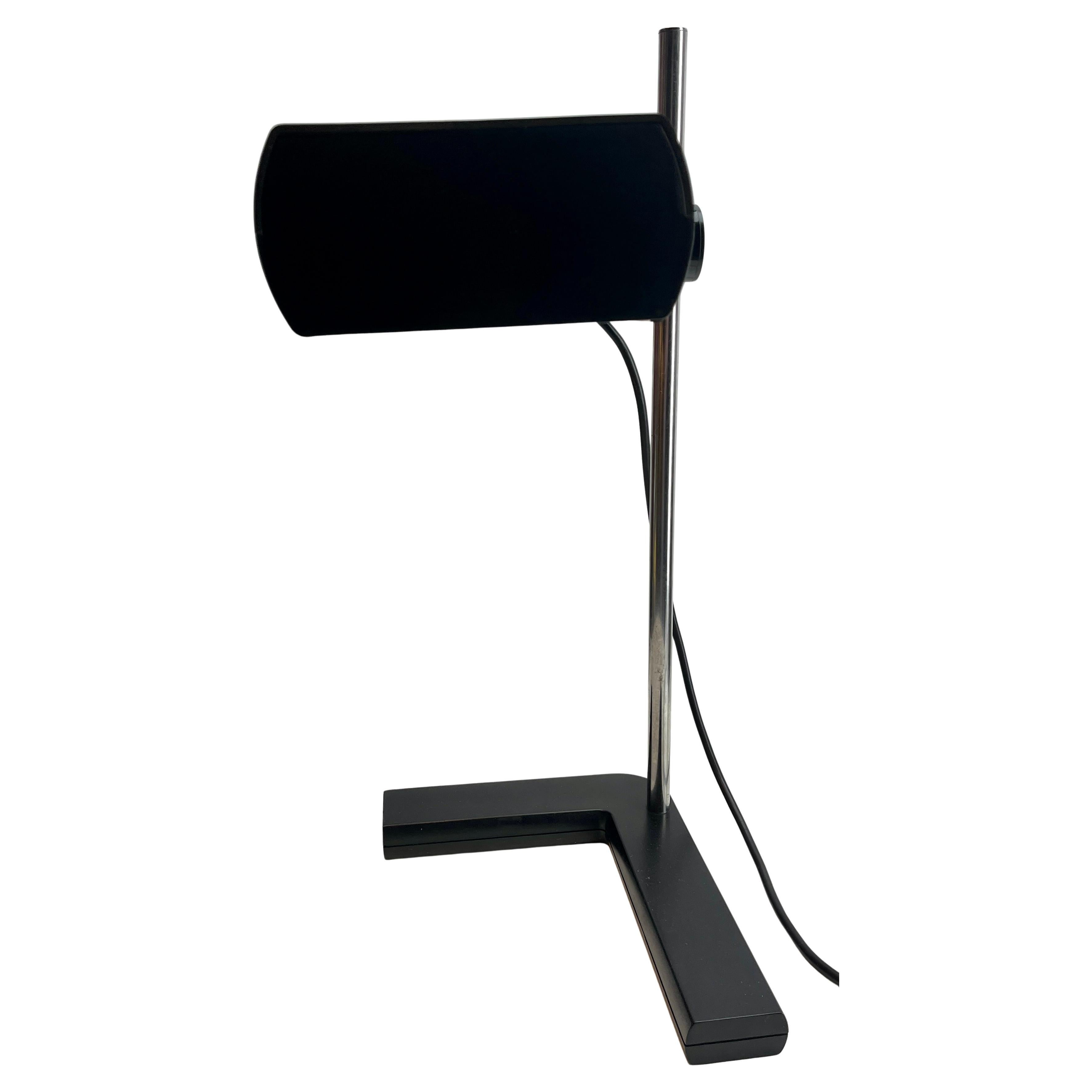 Mid-Century moderno VintageJean-René Talopp nero/marrone Lampada da tavolo/da fianco regolabile di Manade Parijs in vendita