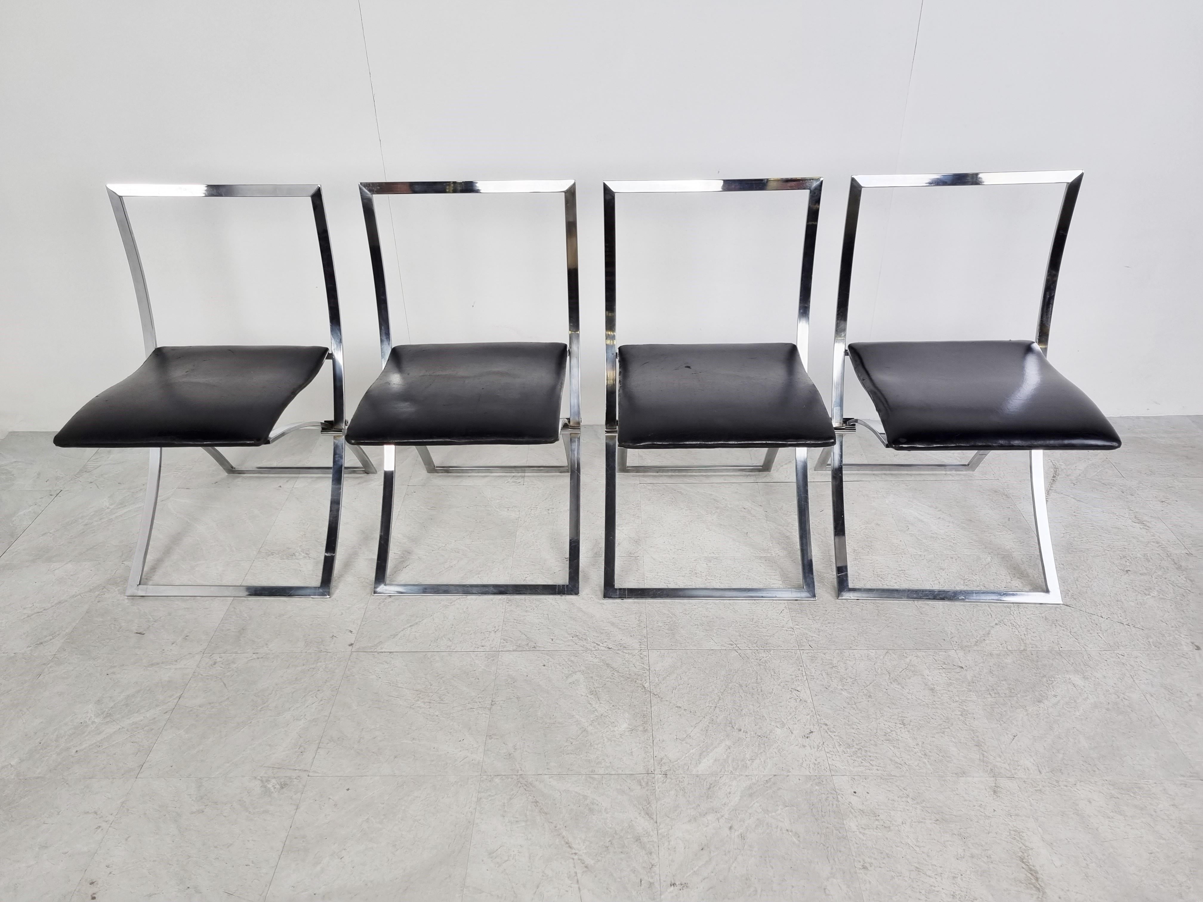 Vintageluisa Dining Chairs by Marcello Cuneo, 1970s In Good Condition In Leuven, Vlaams Gewest