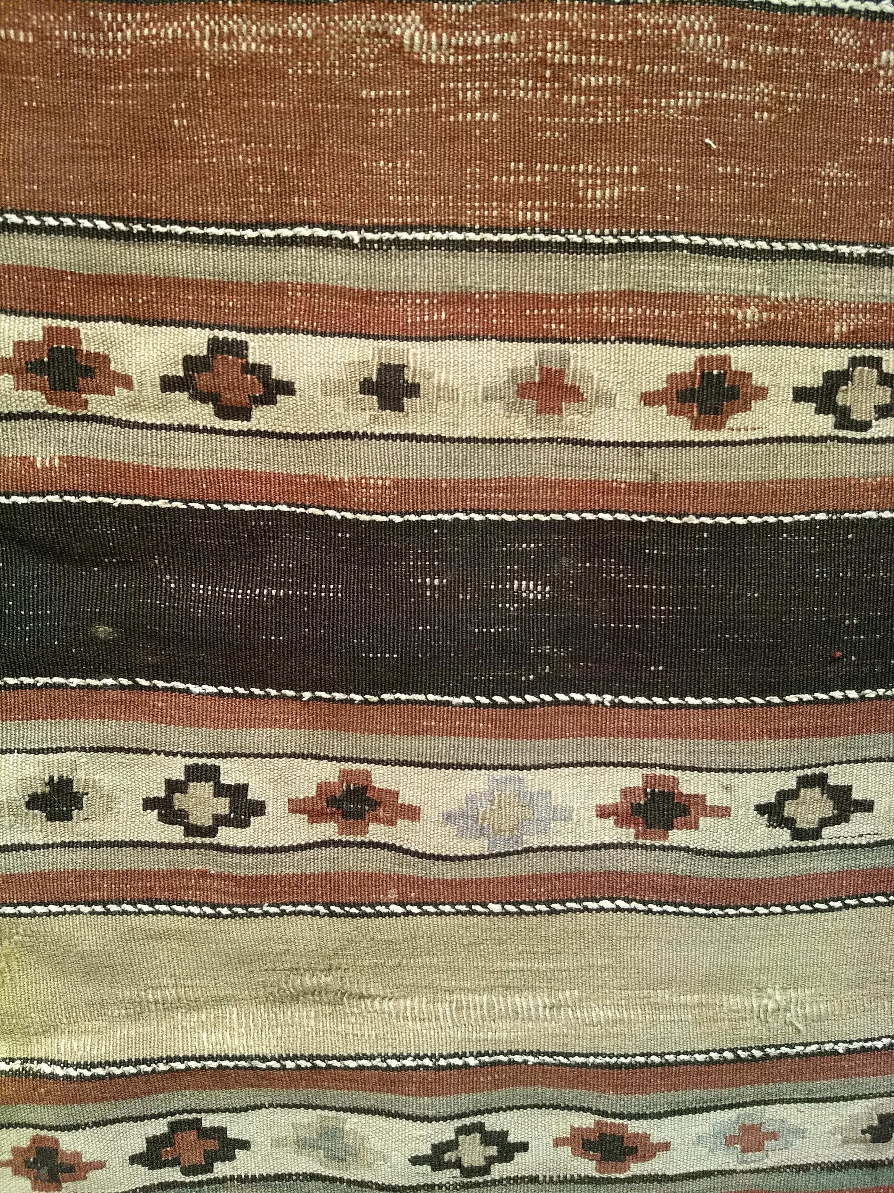 Early 20th Century Early 1900s Persian Shahsavan Kilim with Southwestern Earth Tone Colors  For Sale