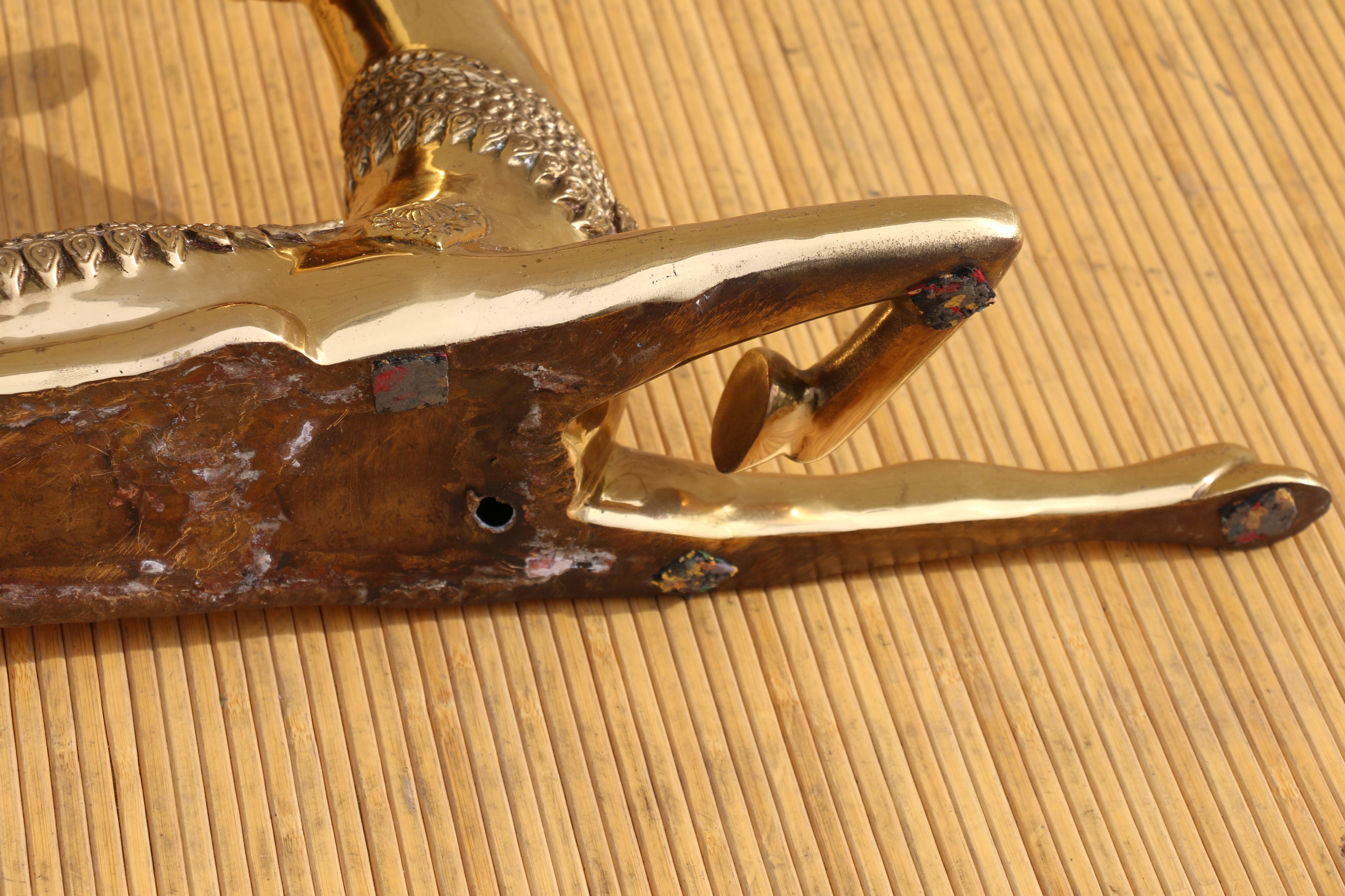 Coppia di antilopi/cervi in ottone Vintage By in vendita 11