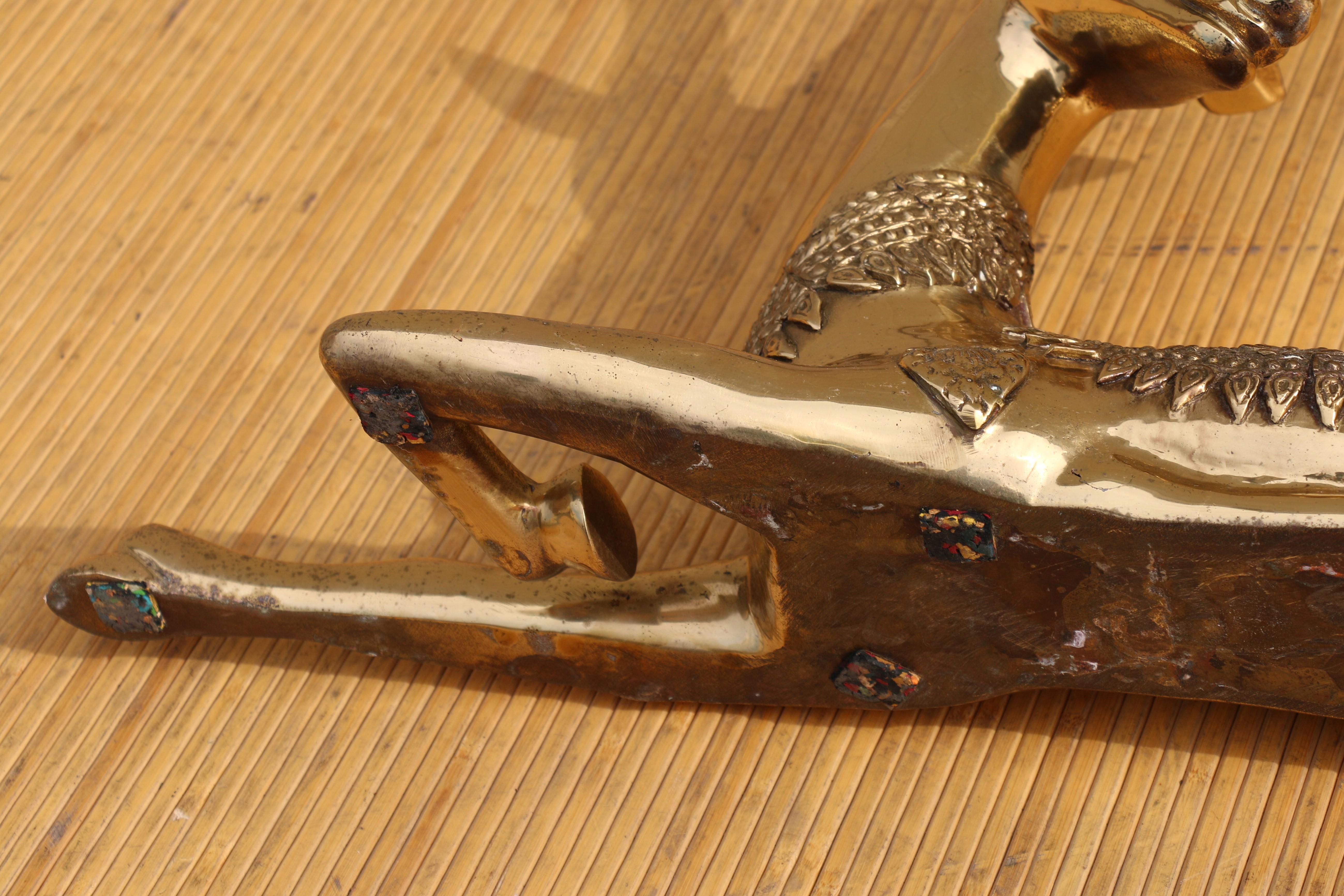 Coppia di antilopi/cervi in ottone Vintage By in vendita 12