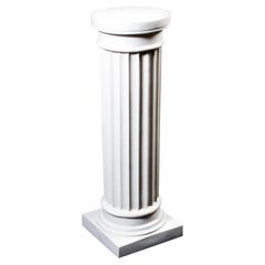 Colonna dorica composita in marmo di Vintaget con piedistallo 20° secolo