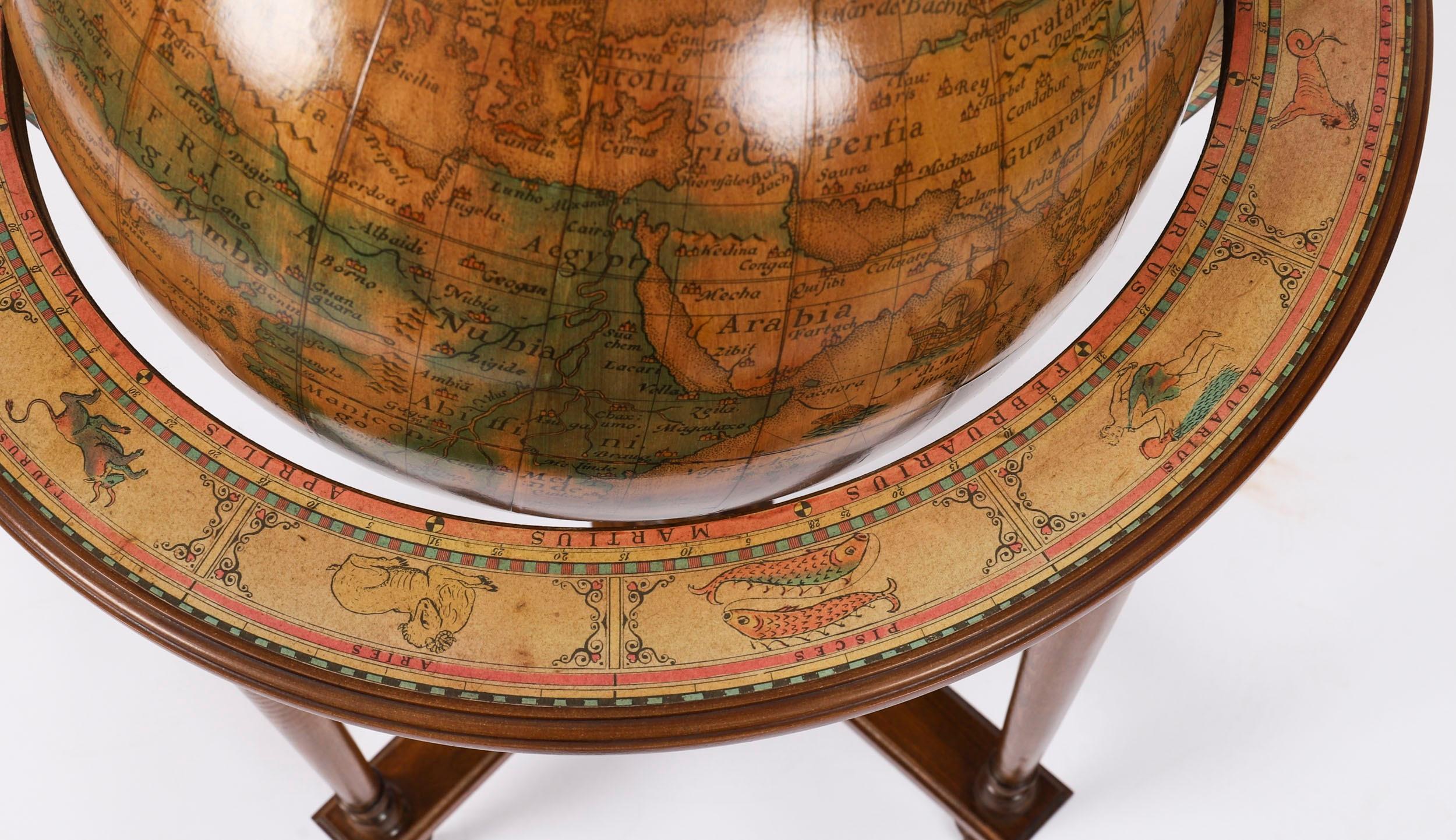 VintageTerrestrial Library Globe on Stand Donati, Milano 20th Century 6