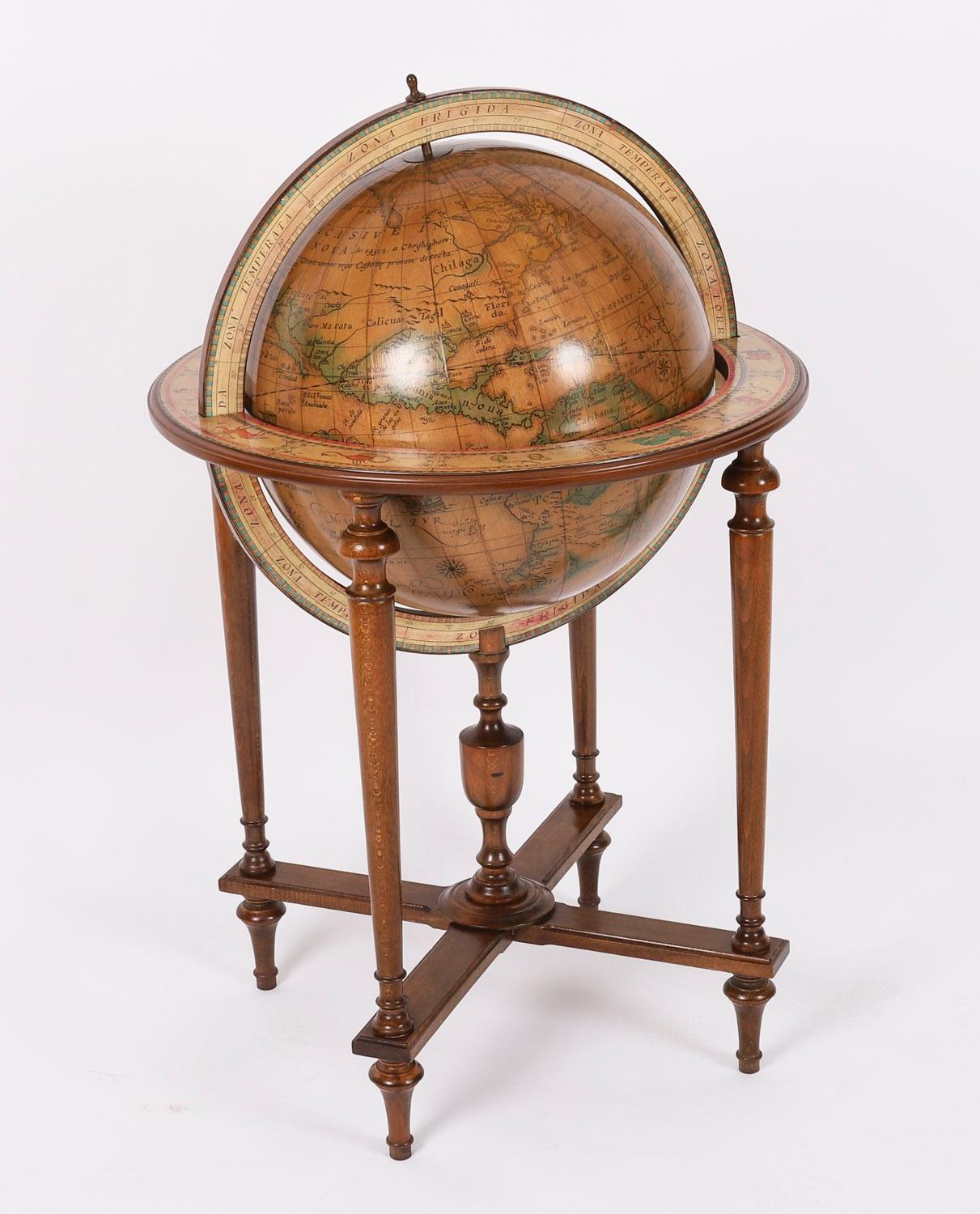 VintageTerrestrial Library Globe on Stand Donati, Milano 20th Century 9