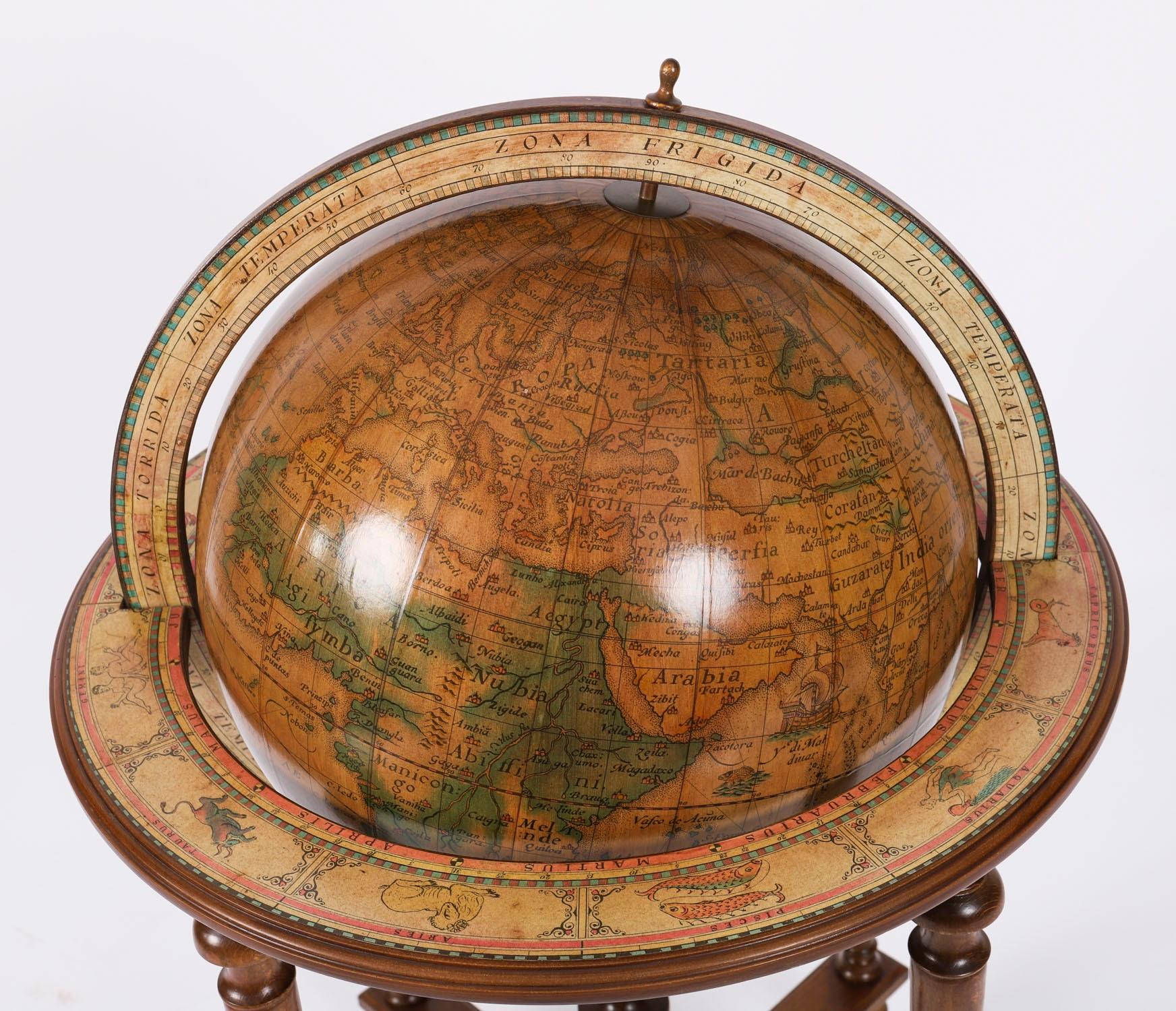 VintageTerrestrial Library Globe on Stand Donati, Milano 20th Century 1