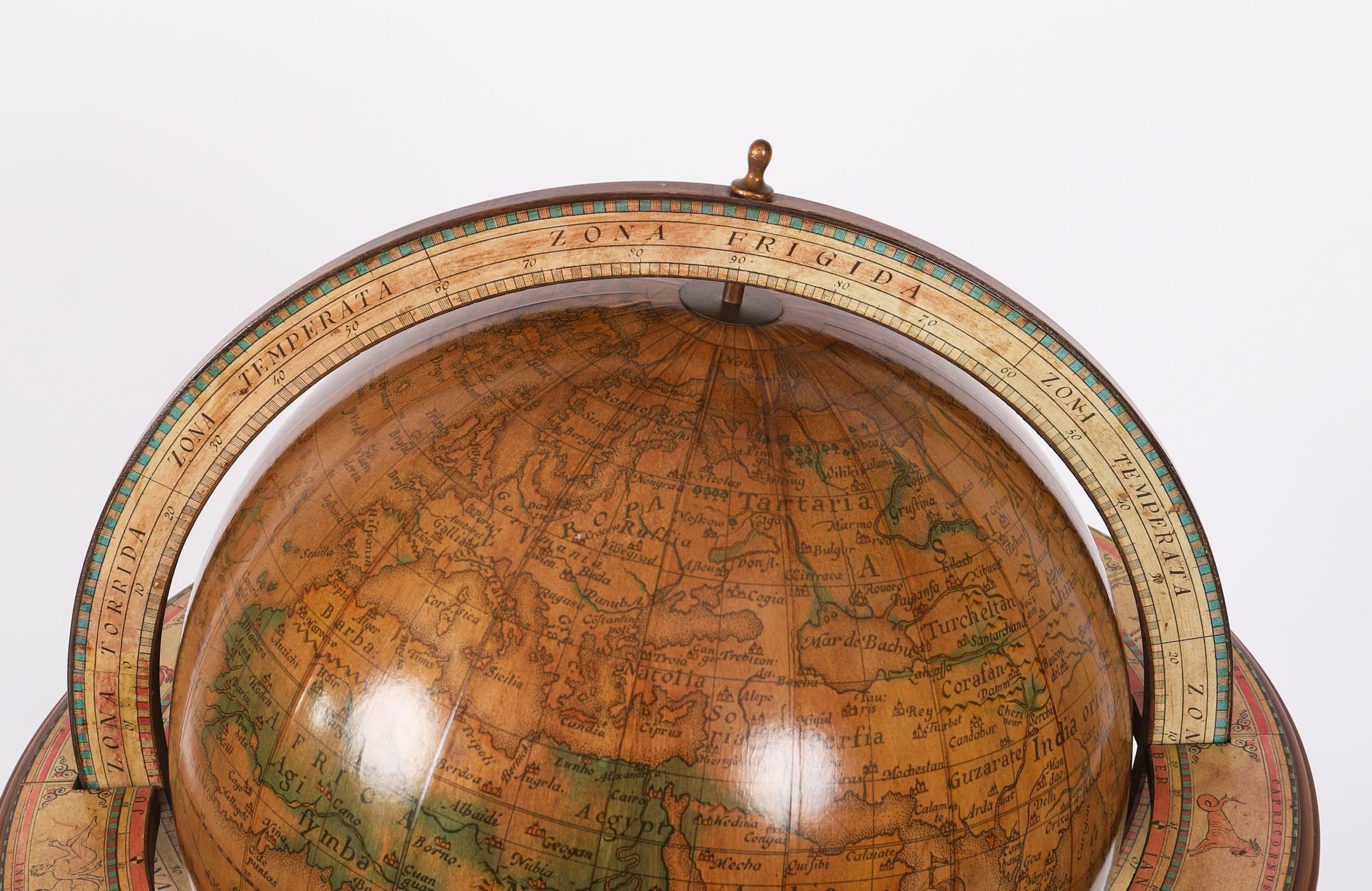 VintageTerrestrial Library Globe on Stand Donati, Milano 20th Century 3