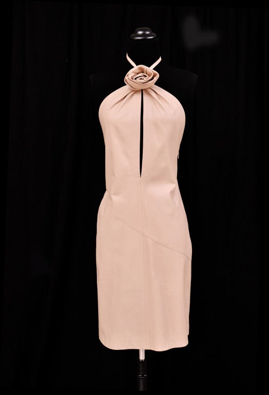 Rare GUCCI Nude Leather Dress
Italy
Designed by Tom Ford
Size 40 - US 6

Great condition