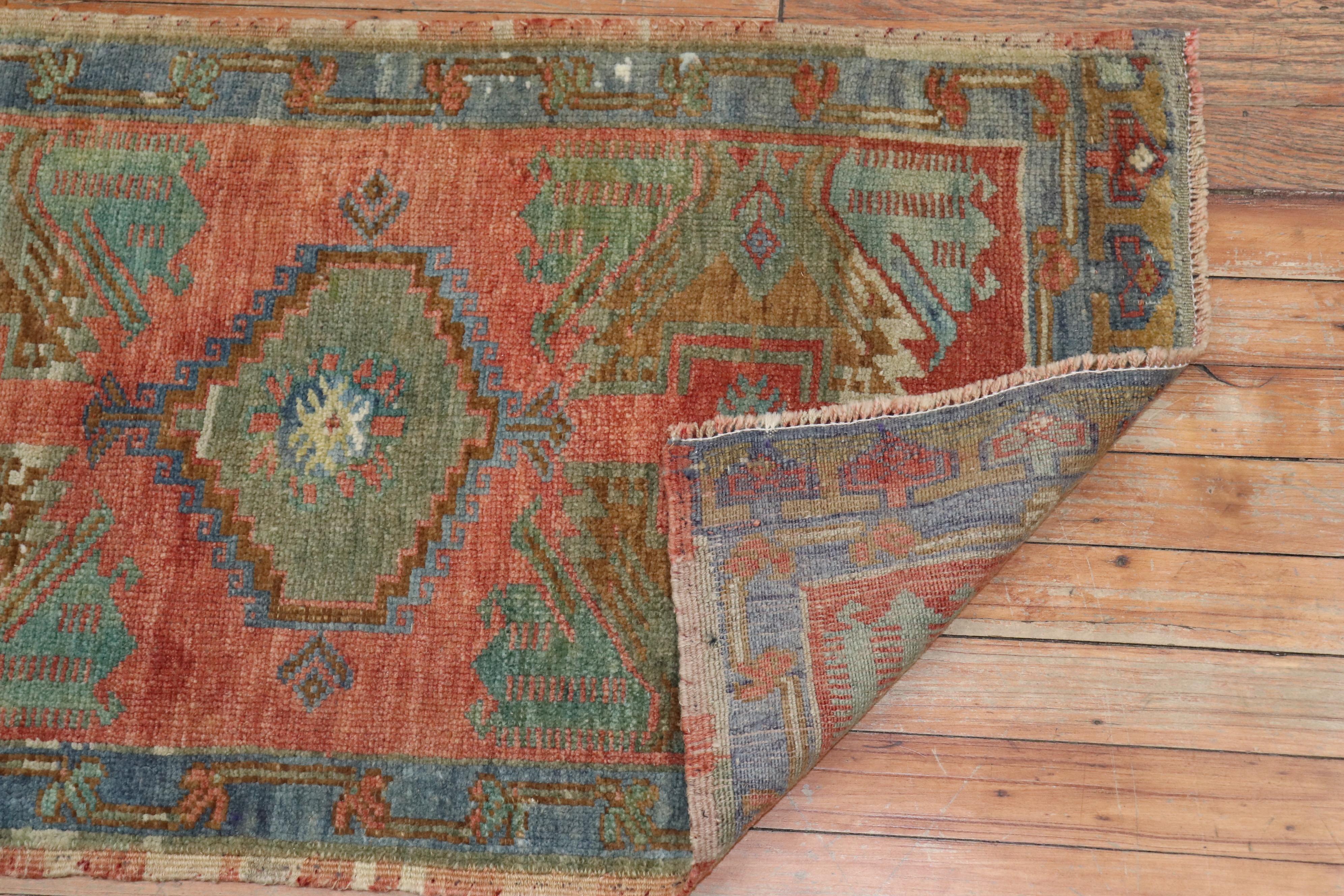 20th Century Vintage Turkish Yastik Rug Mat