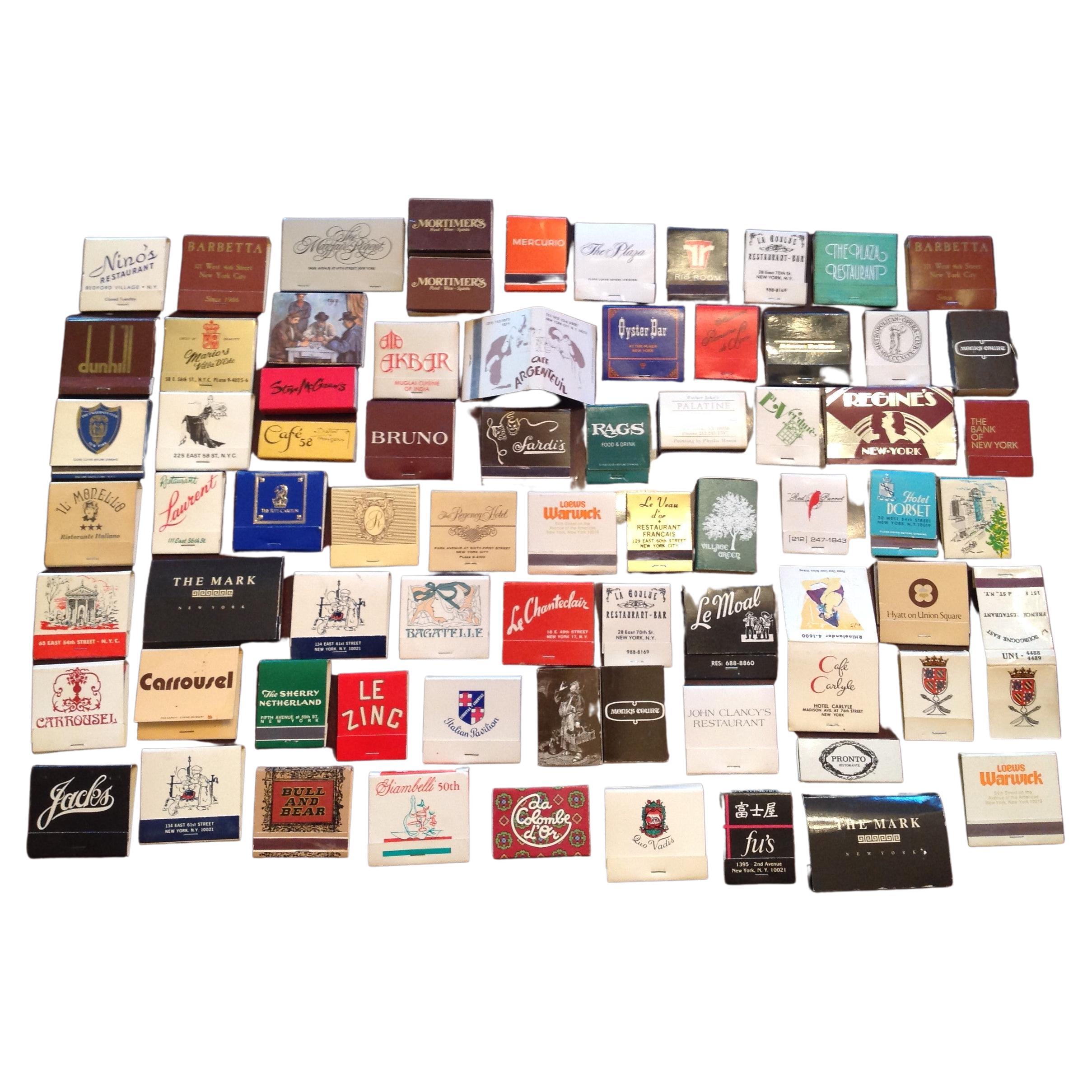 Vintage NY Hotel and Restaurant Matchbooks from the 1950s-1980s