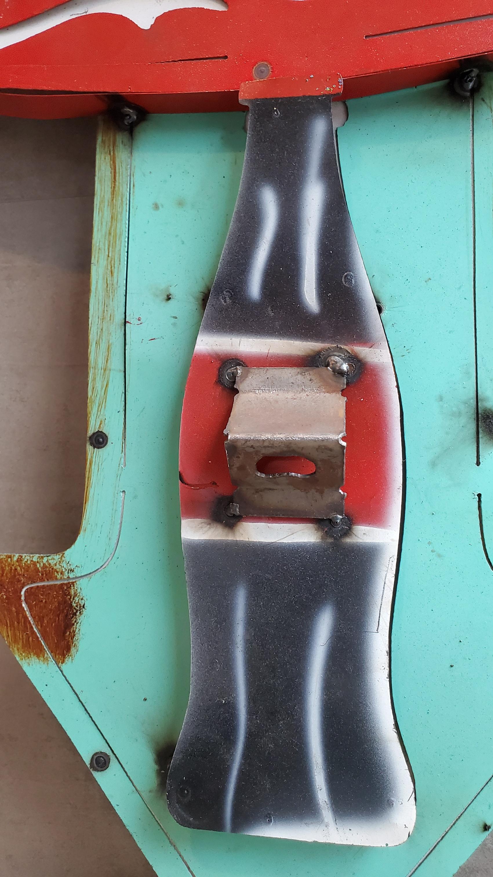 Vintage 1950s Coca Cola Wall Hinging Bottle Opener Sign For Sale 1