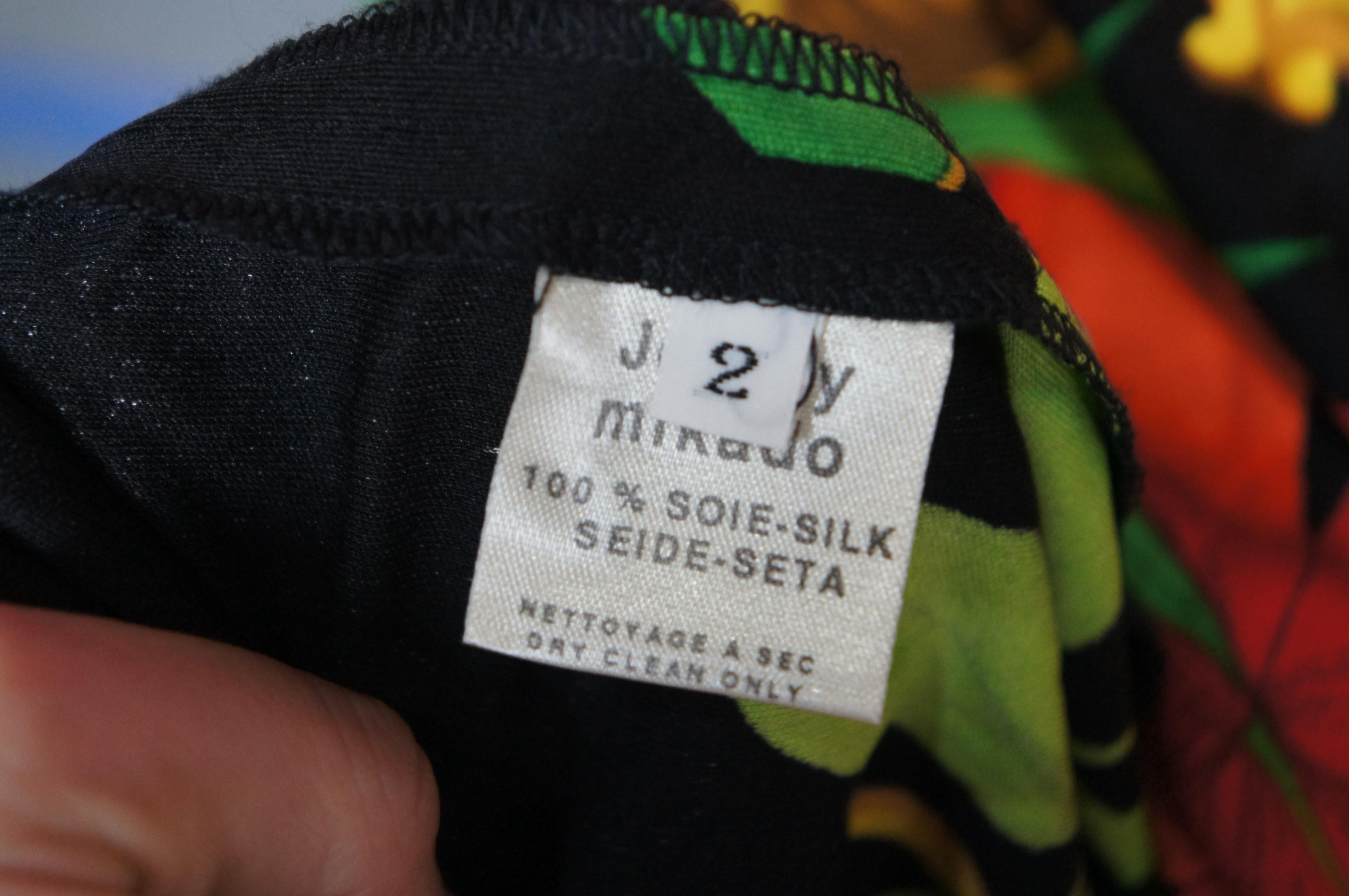 Vintge Leonard Paris France Long Sleeve Jersey Mikado 100% Silk Dress For Sale 6