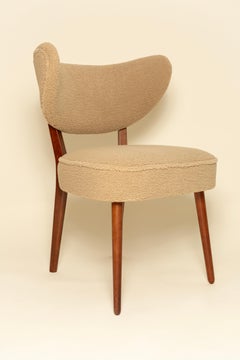 Vintola Dining Chair, Camel Boucle, Walnut Wood, Vintola Studio