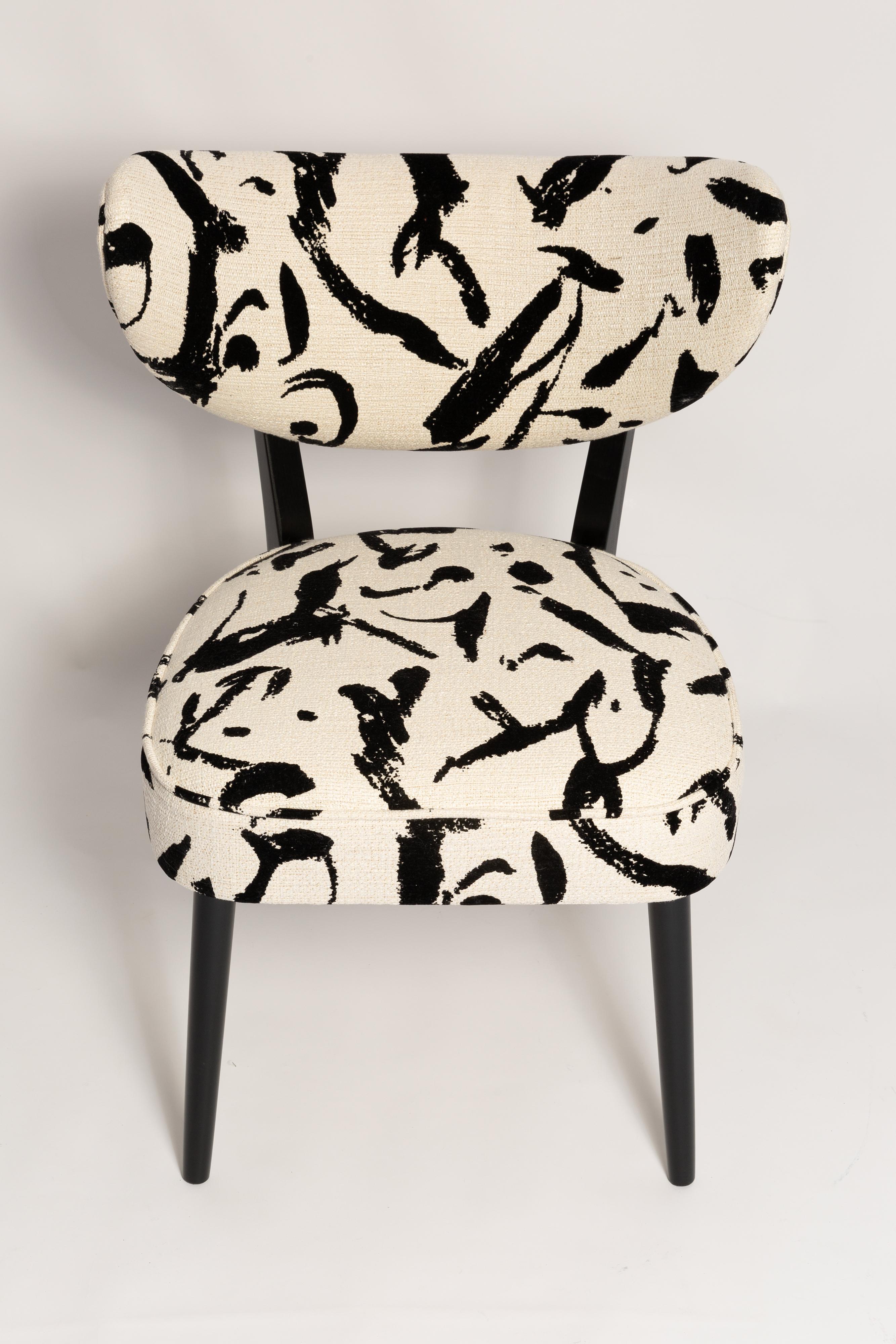 Vintola Dining Chair, Cream and Black Ichi-go Ichi-e by Dedar, Europe, Poland For Sale 1