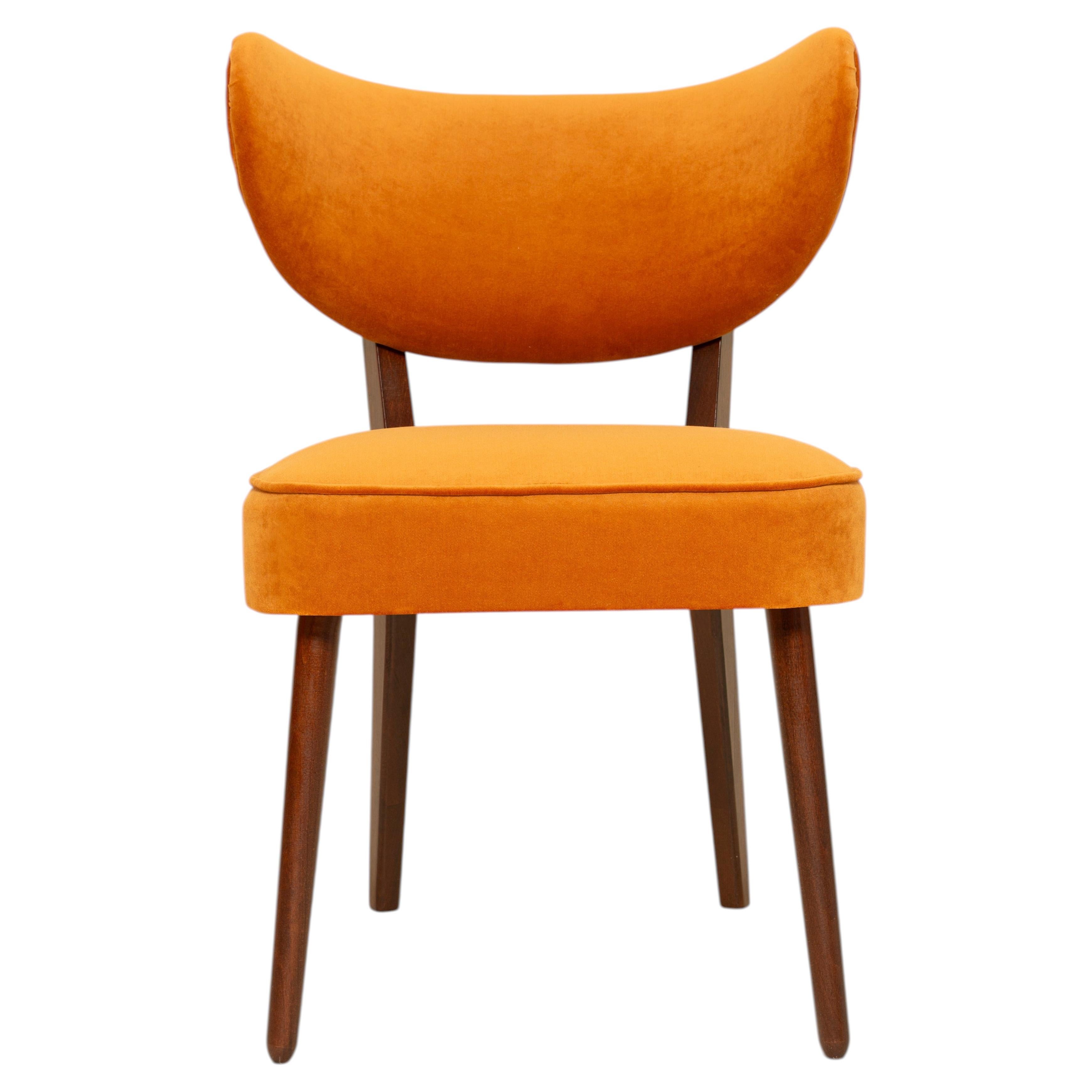 Silla de comedor Vintola, terciopelo Ginger FR, madera de nogal, Vintola Studio