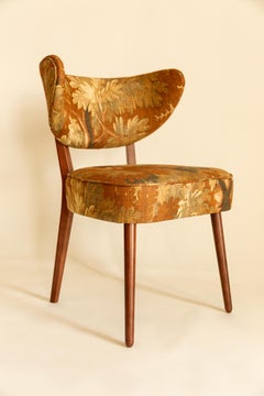 Vintola Dining Chair, Schwarzwald Linen - Dedar, Walnut Wood, Vintola Studio