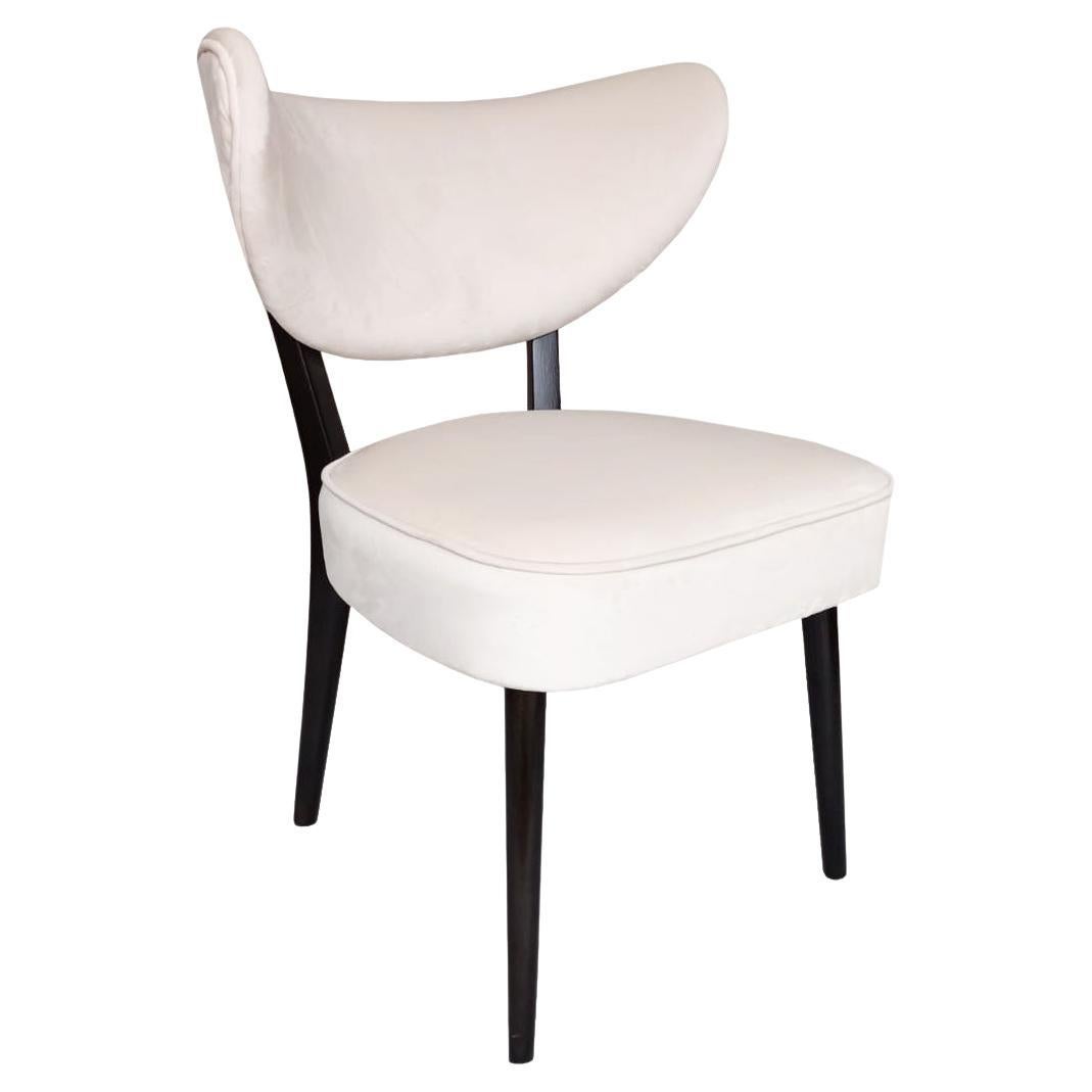 Vintola Dining Chair, White Velvet Adamo and Eva by Dedar, Europe, Poland