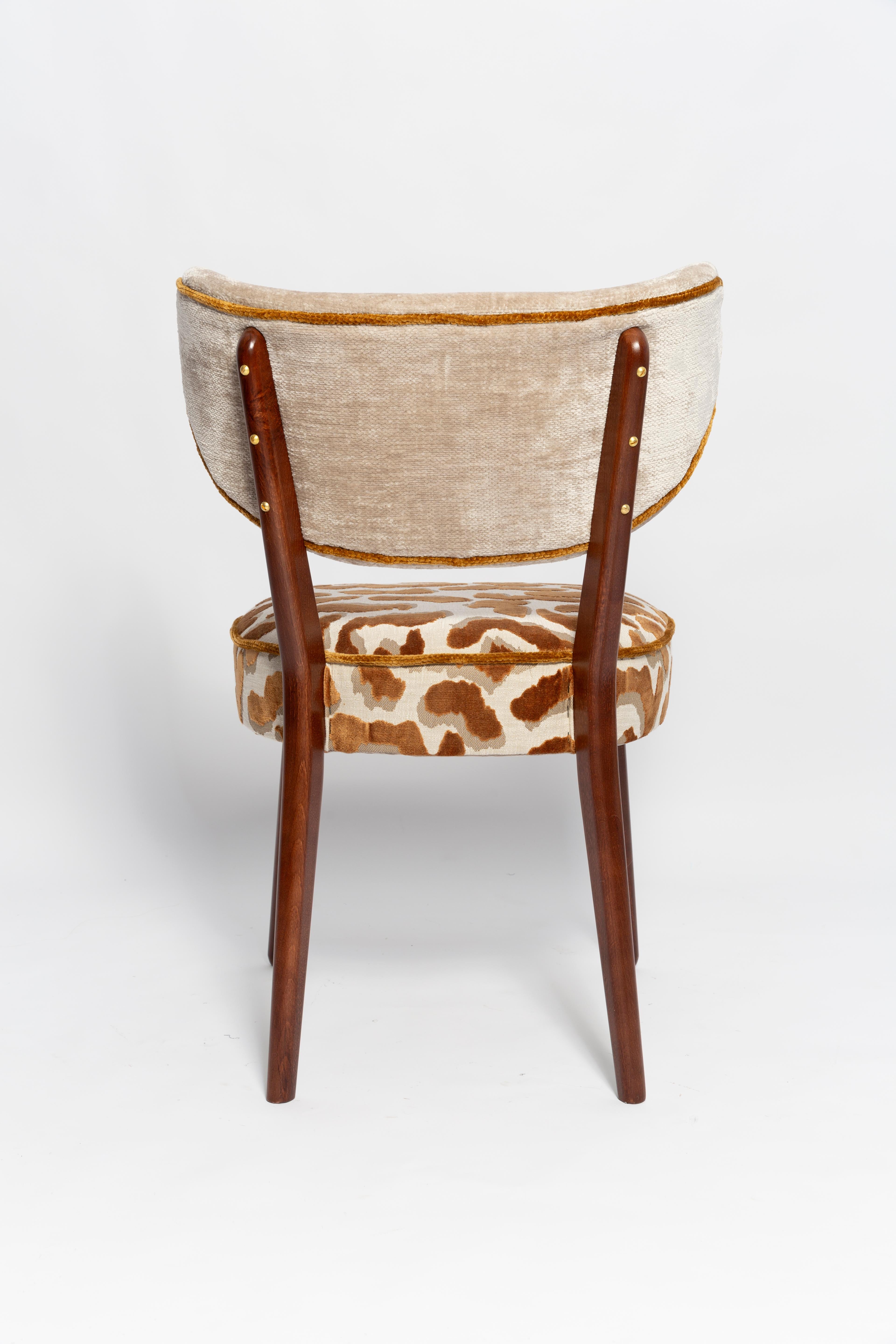 Vintola Studio Dining Chair, Casamance Nimbus Leopard Fabric, Europe, Poland For Sale 1