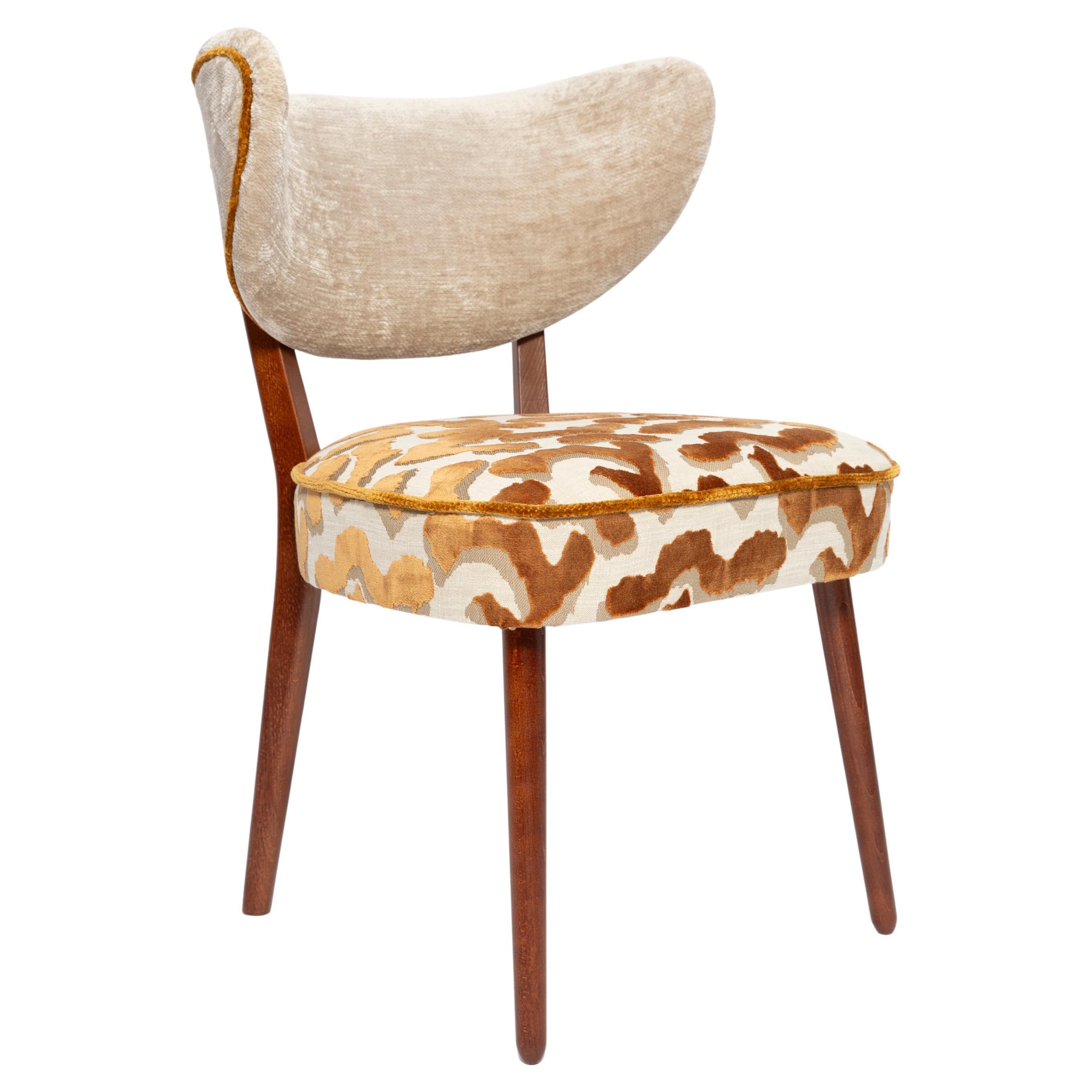 Vintola Studio Dining Chair, Casamance Nimbus Leopard Fabric, Europe, Poland For Sale