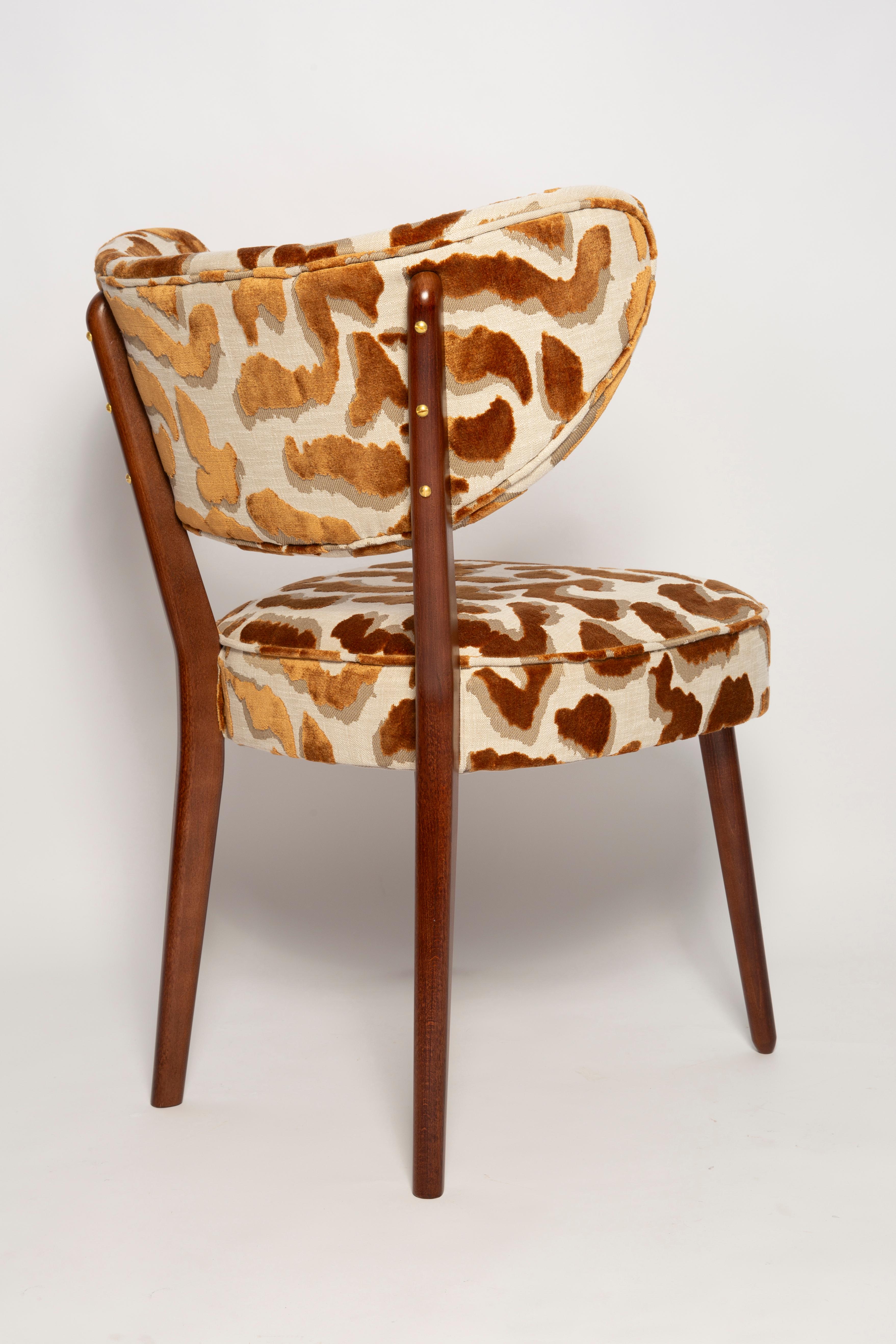 Hand-Crafted Vintola Studio Dining Chair, Casamance Nimbus Leopard Fabric For Sale