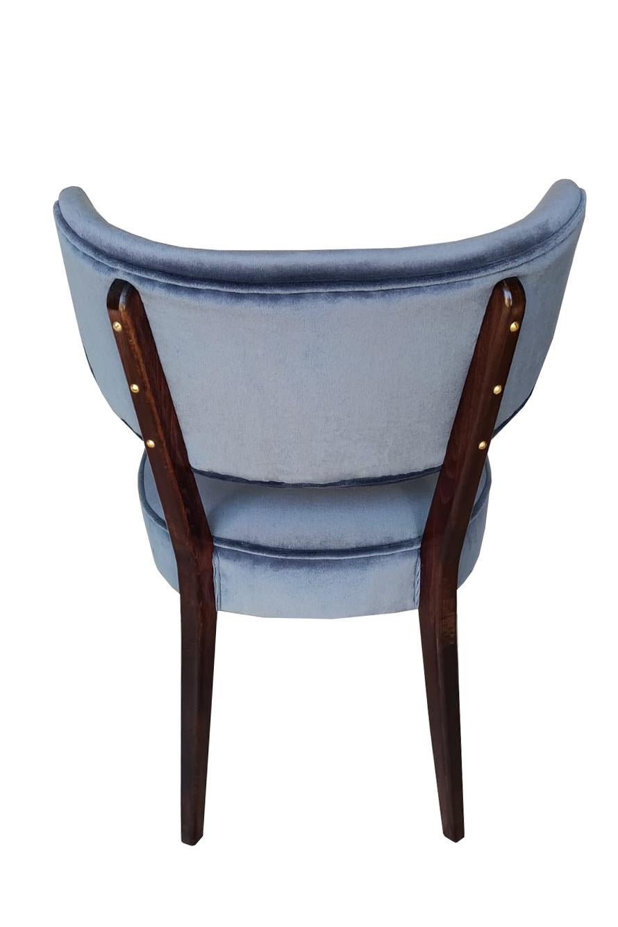 Vintola Studio Esszimmerstuhl, Marineblauer Samt Stauden Stoff, Europa, Polen im Zustand „Neu“ im Angebot in 05-080 Hornowek, PL