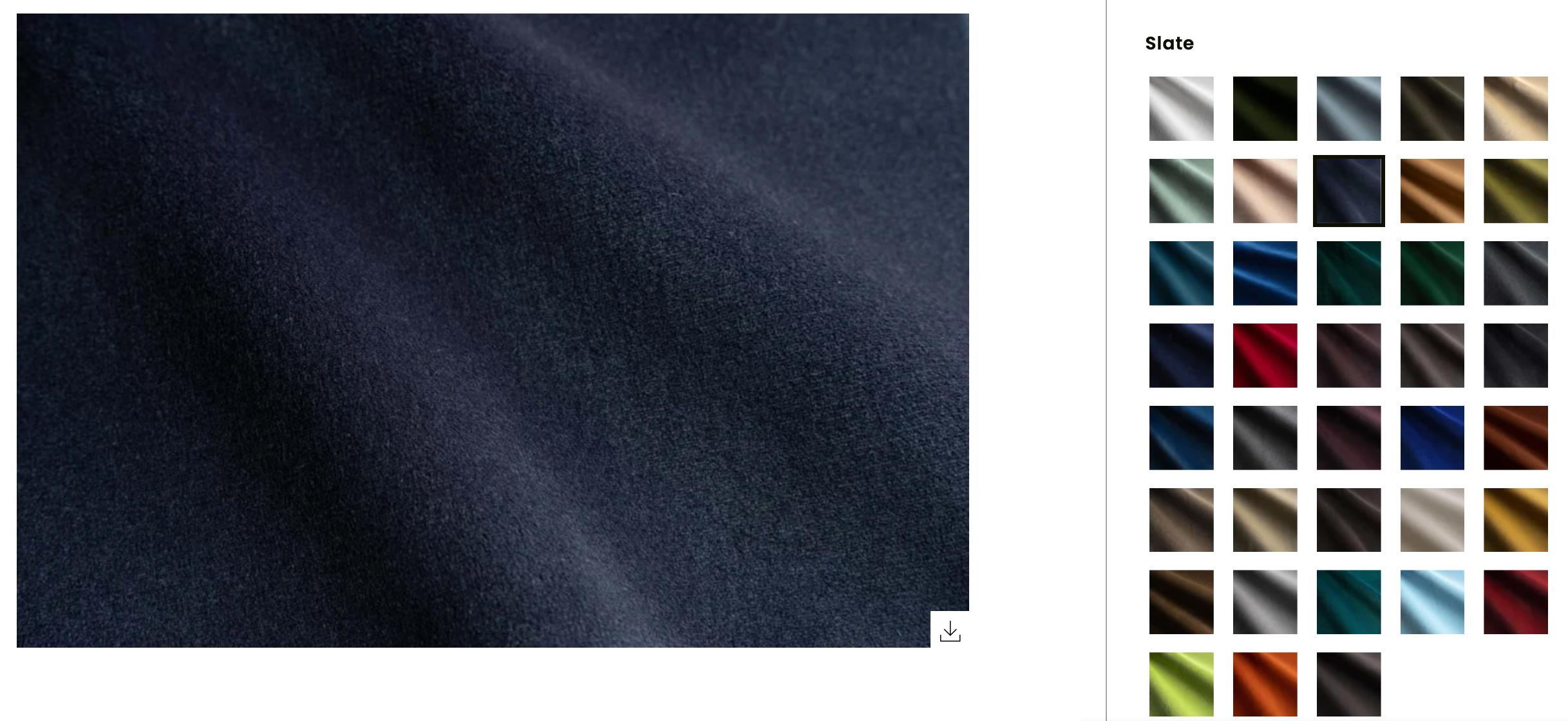 Vintola Studio Esszimmerstuhl, Marineblauer Samt Stauden Stoff, Europa, Polen im Angebot 1