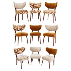 Vintola Studio Nine Dining Chairs, Casamance DEMOISELLE and Nimbus Fabric