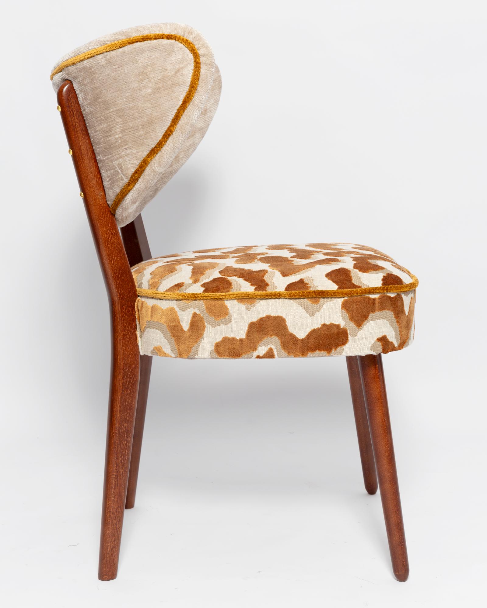 Vintola Studio Sechs Esszimmerstühle, Casamance DEMOISELLE und Nimbus-Stoff (Polnisch) im Angebot