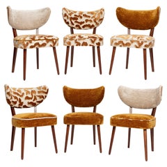 Vintola Studio Six Dining Chairs, Casamance DEMOISELLE and Nimbus Fabric