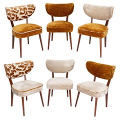 Vintola Studio Six Dining Chairs, Casamance DEMOISELLE and Nimbus Fabric