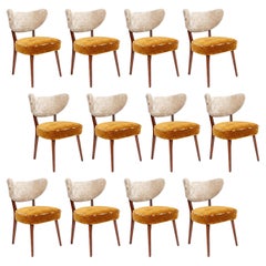 Vintola Studio Douze chaises de salle à manger, tissu Casamance DEMOISELLE, Europe, Pologne