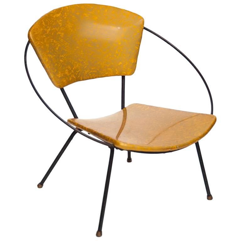 Vinyl Circle Child Chair, Designer Unknown, USA, 1950s For Sale