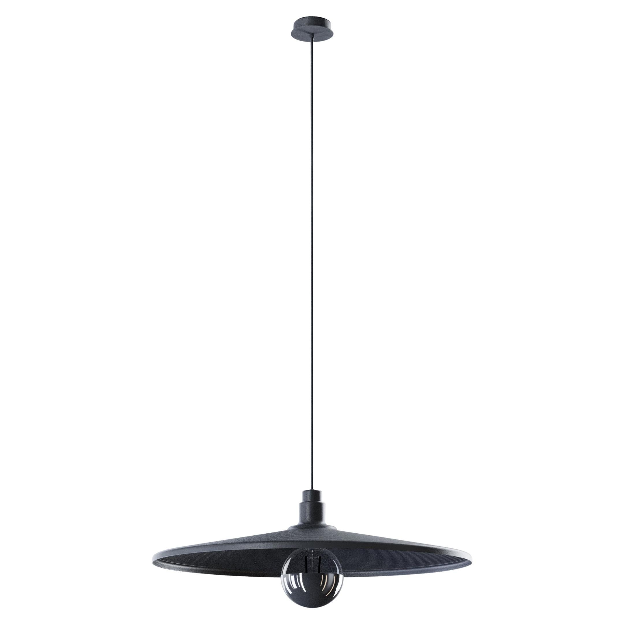 Vinyl Large Suspension in Black with Deep Black Diffuser by Diesel Living For Sale