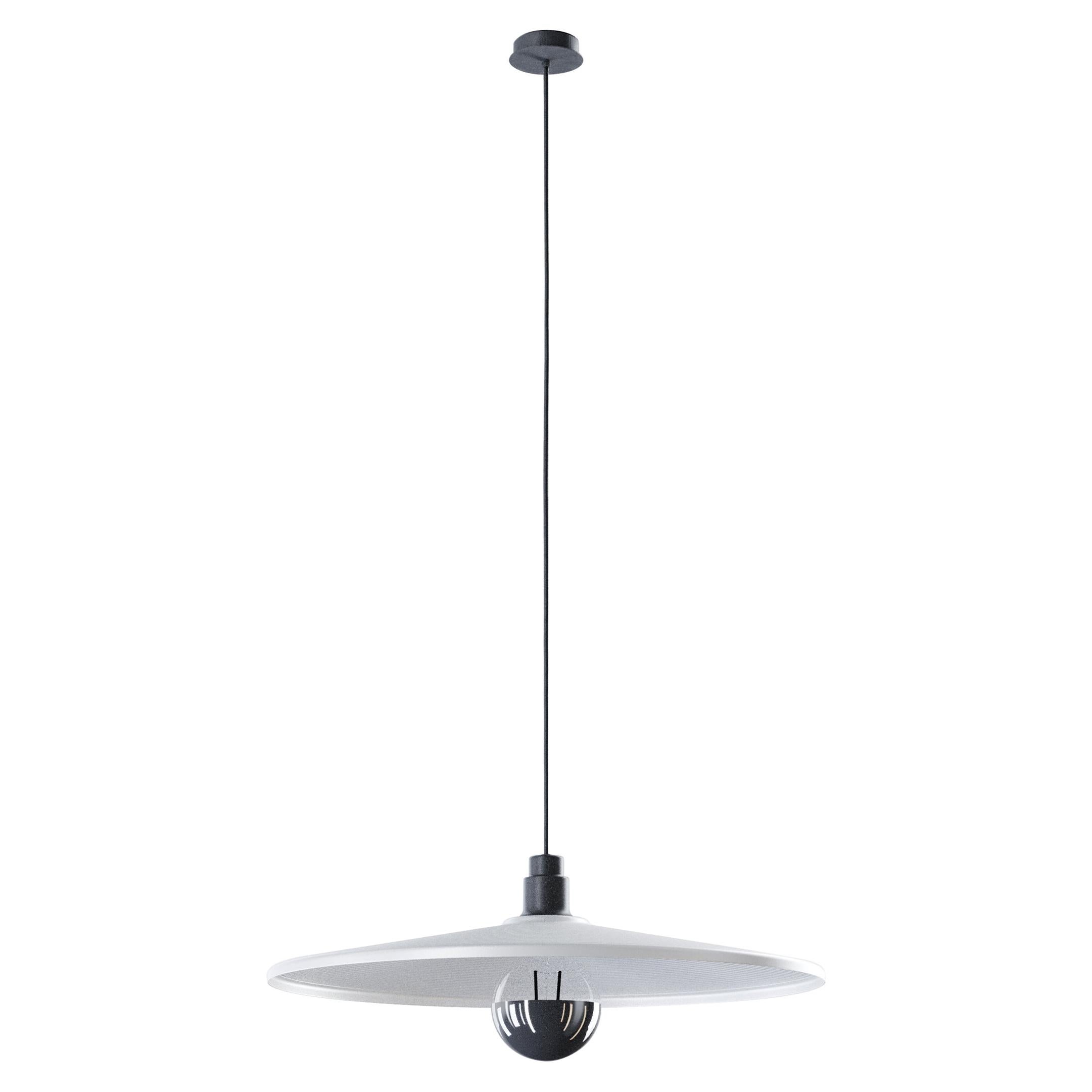 Vinyl Large Suspension in Black with Silver Diffuser by Diesel Living For Sale
