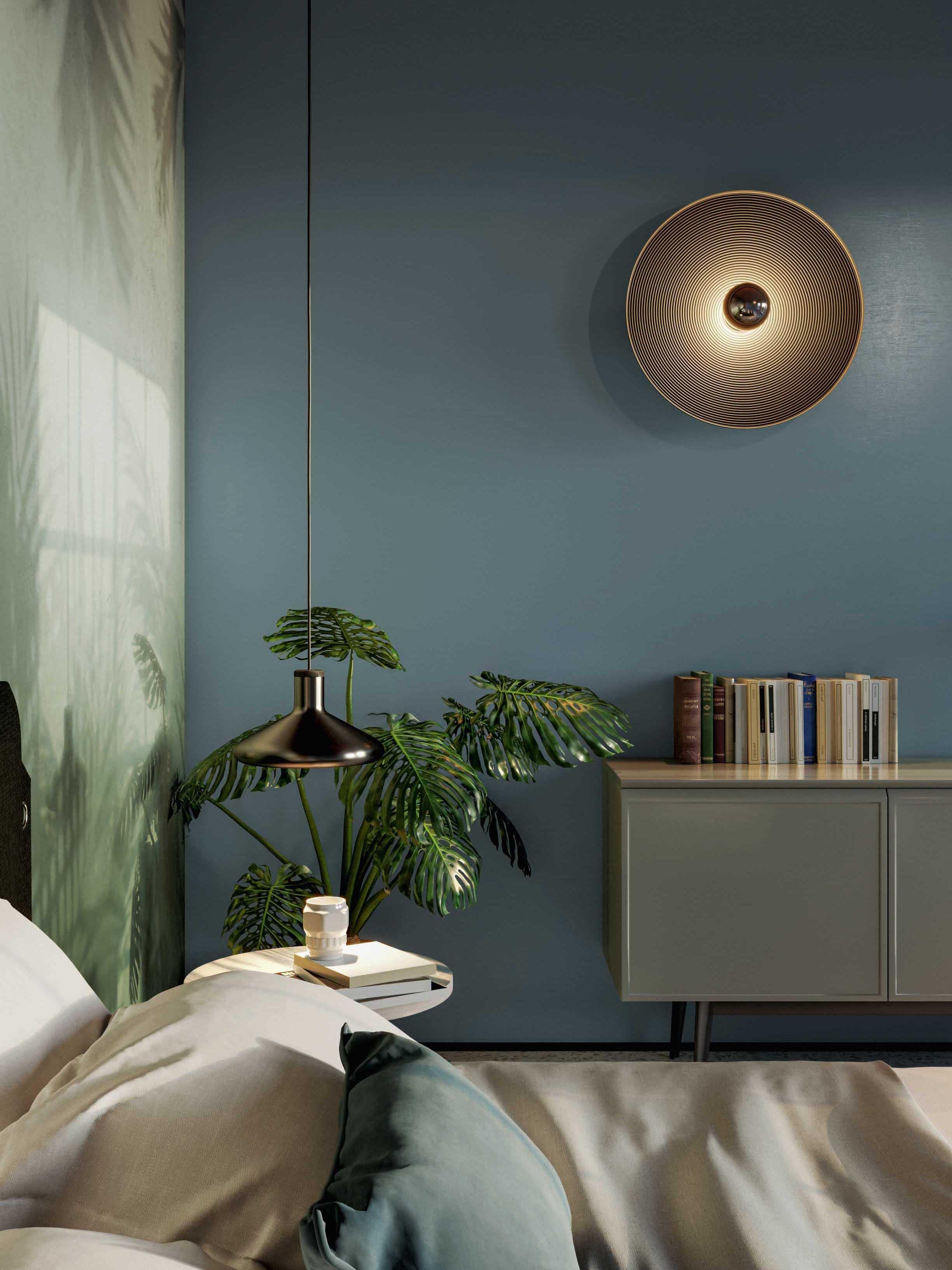 Italian VINYL Large Wall Lamp in Silver by Diesel Living with Lodes For Sale
