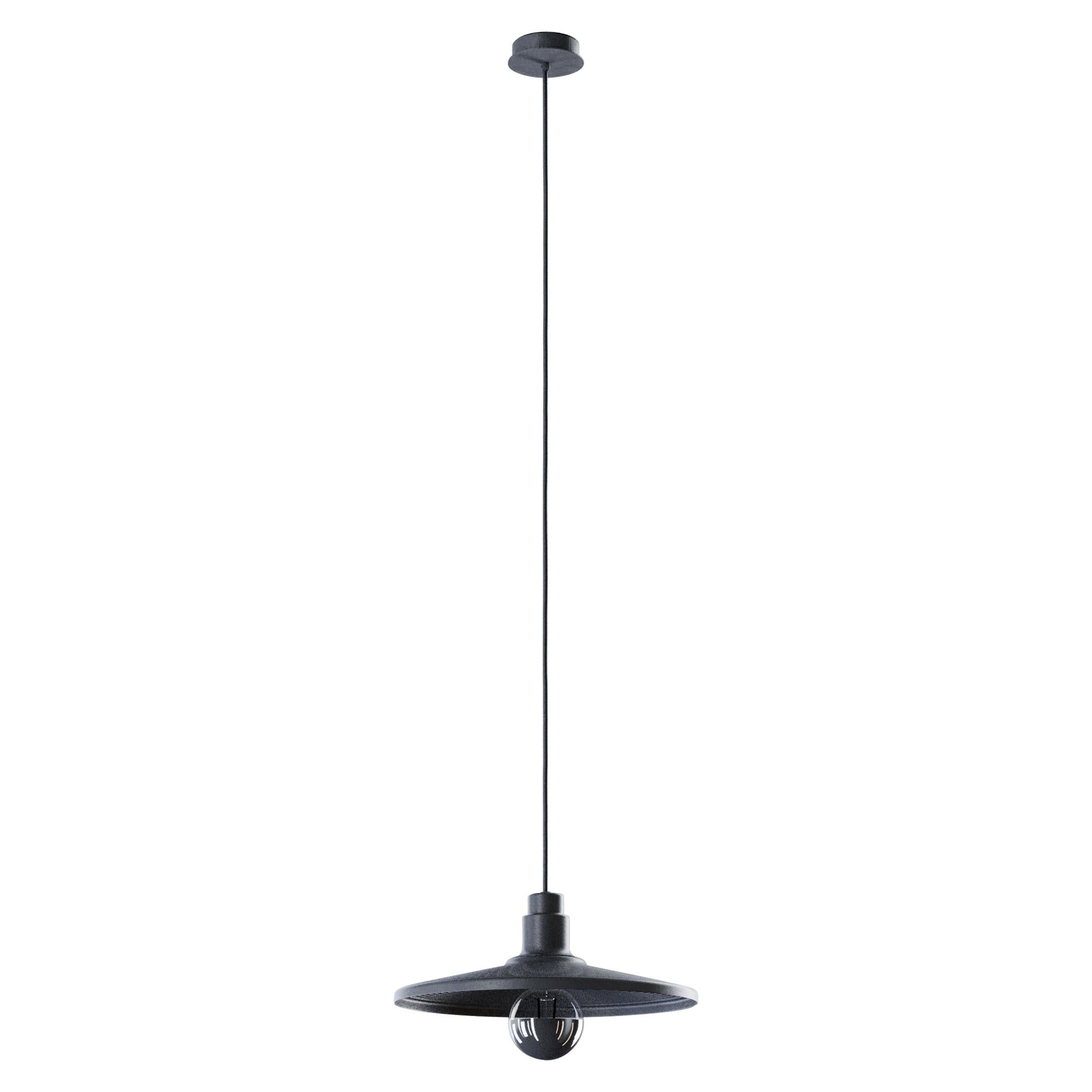 Vinyl Small Suspension in Black with Deep Black Diffuser by Diesel Living For Sale