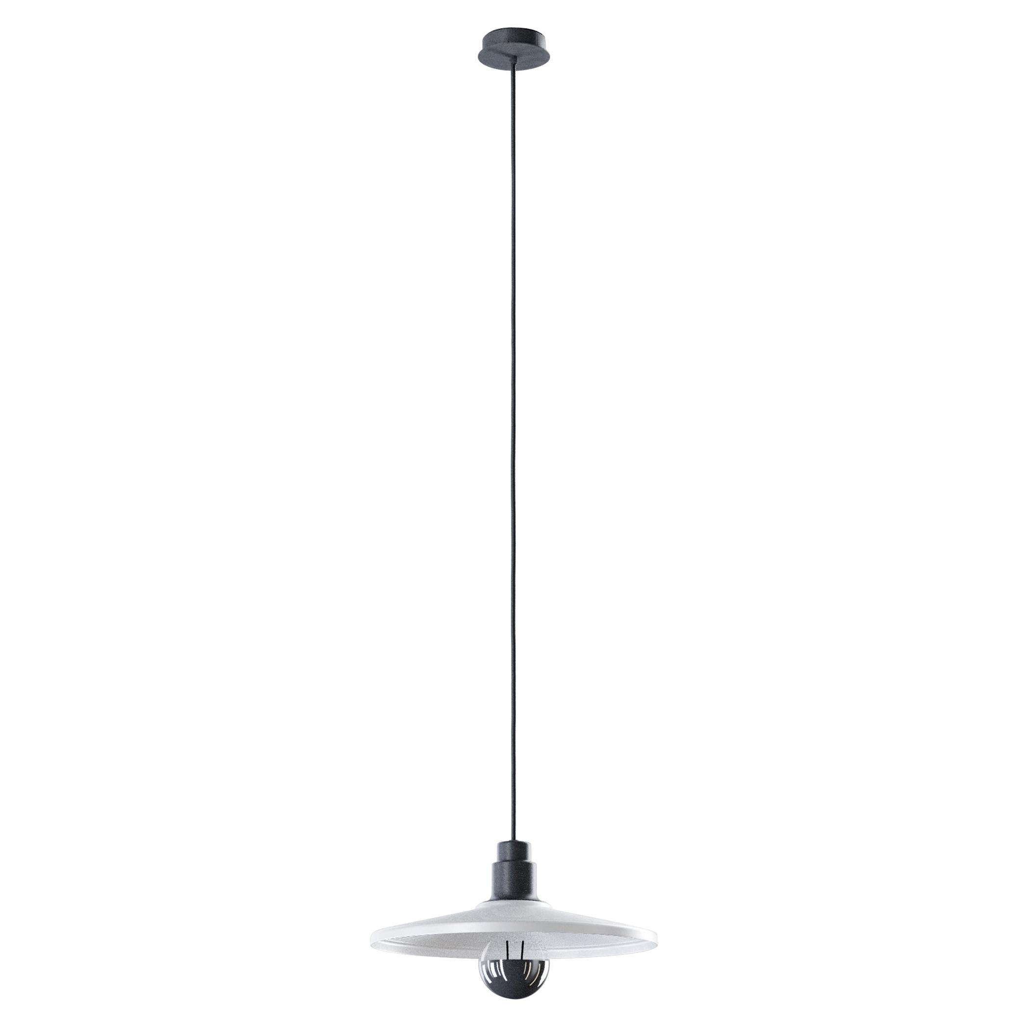 Vinyl Small Suspension in Black with Silver Diffuser by Diesel Living For Sale