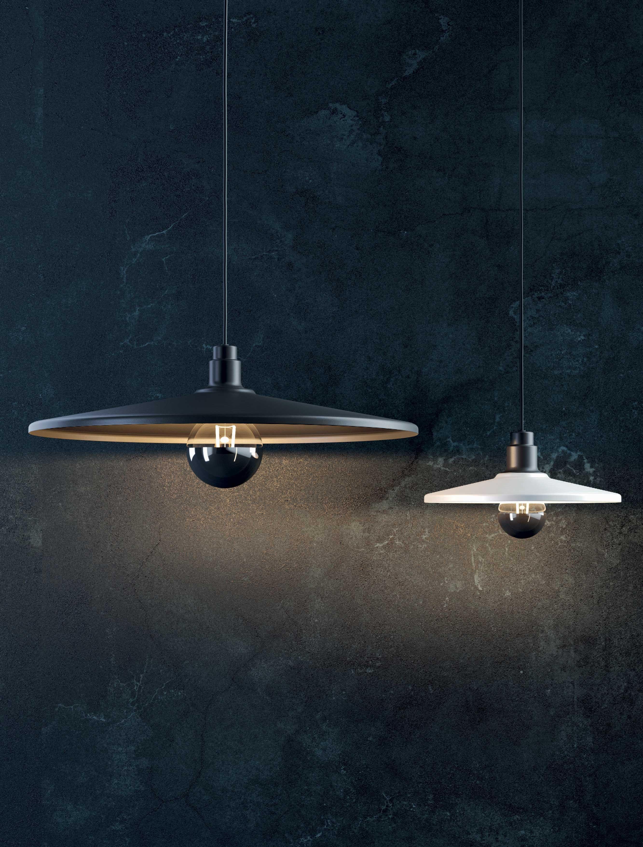 Metal VINYL Small Suspension lamp in Silver by Diesel Living with Lodes For Sale