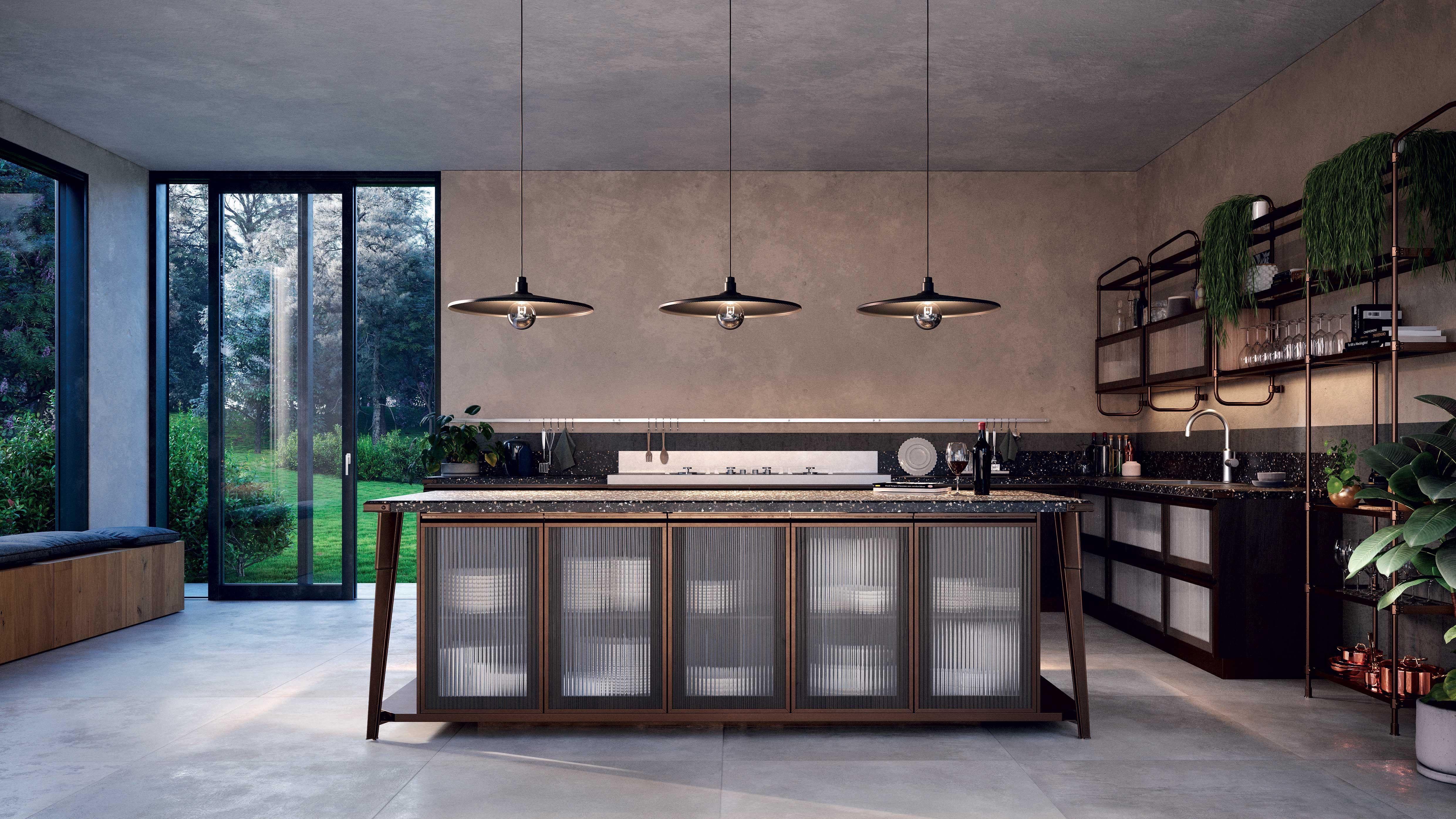 VINYL Small Suspension lamp in Silver by Diesel Living with Lodes For Sale 1