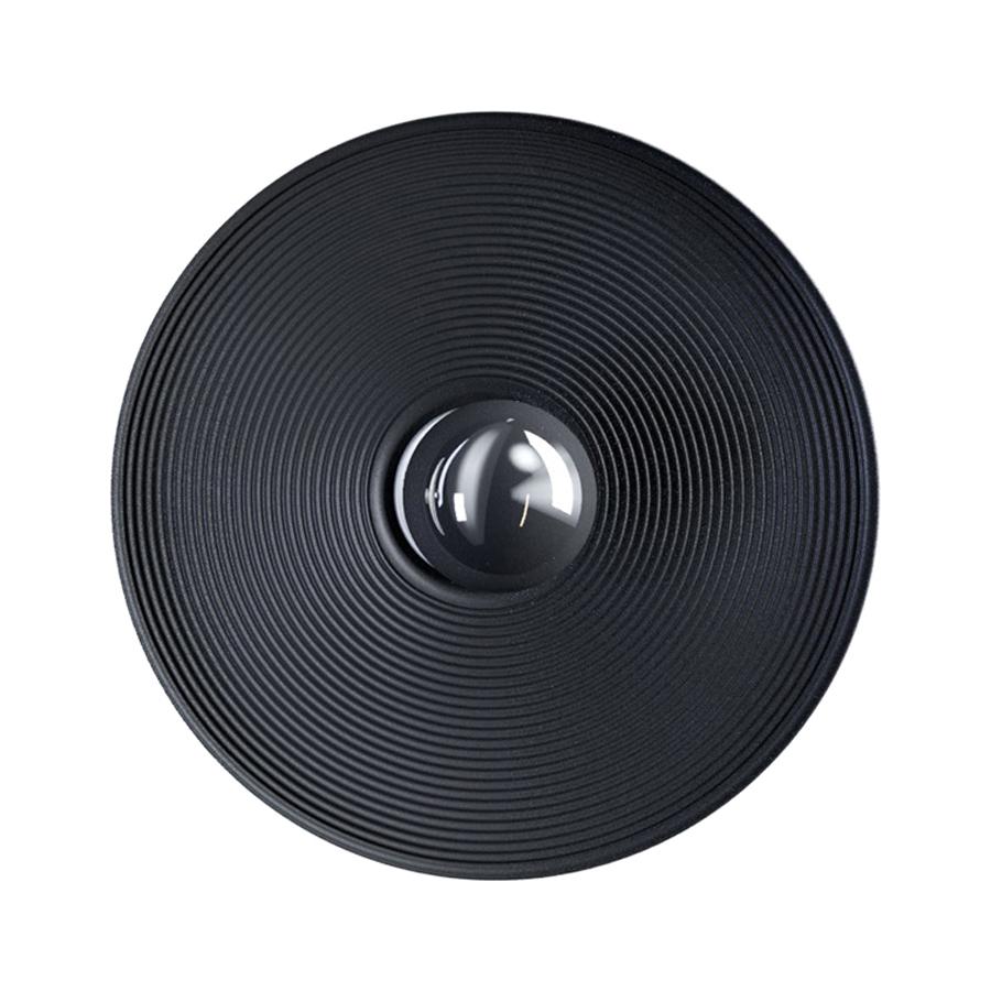 Vinyl Small Wall Light in Black with Deep Black Diffuser by Diesel Living For Sale