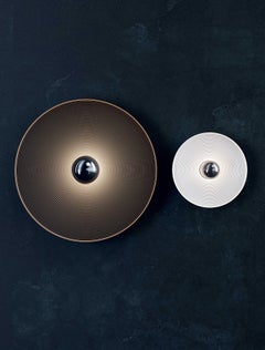 Vinyl Small Wall Light in Black with Silver Diffuser by Diesel Living