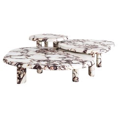 Viola Calacatta Marble Full Set Fiori Nesting Coffee Table by the Essentialist
