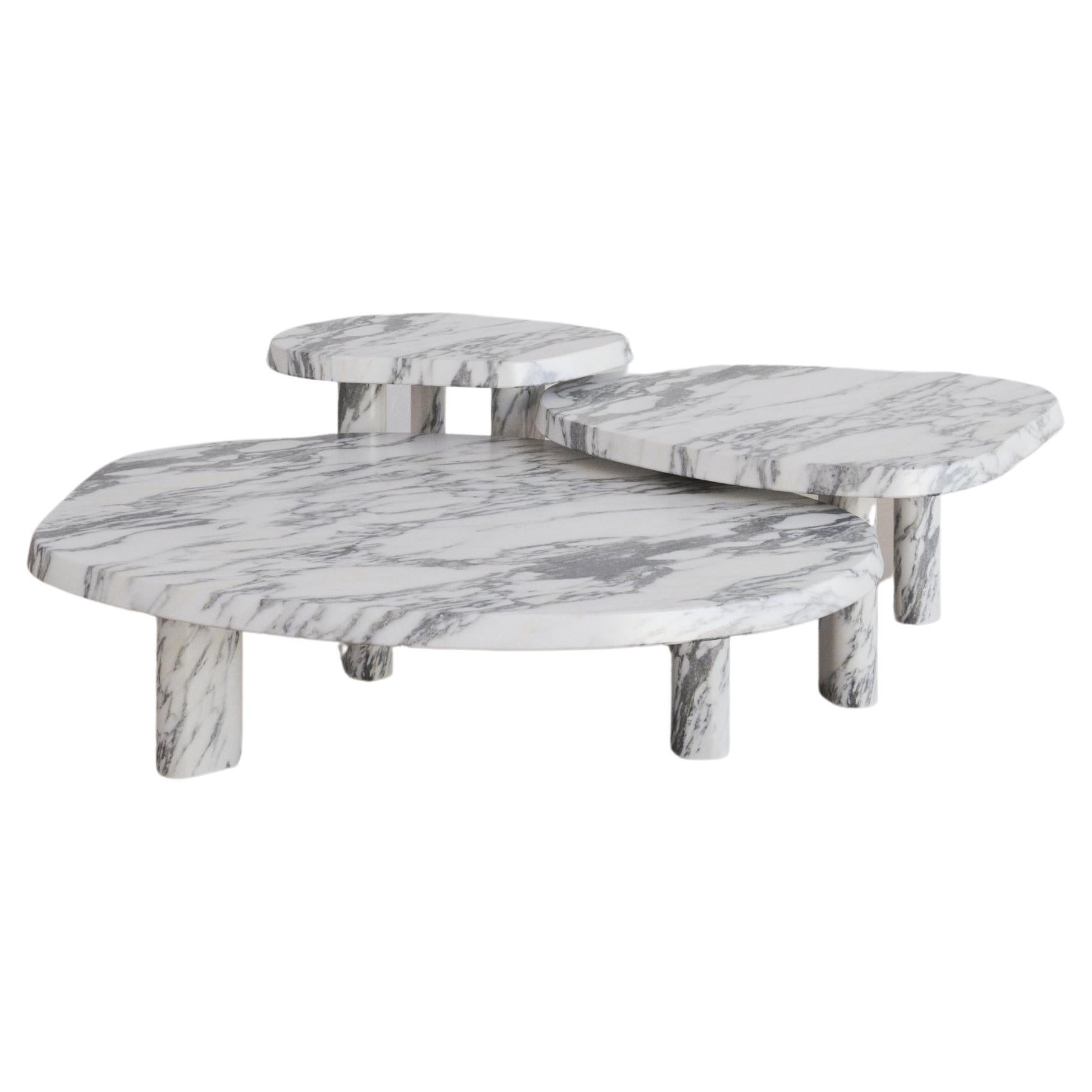 The Fiori Coffee Table in Viola Calacatta Marble by The Essentialist infers a delicate sense of organicism, a vision of sublime is born, revolutionising beauty and deifying stone in its truest expression. Fiori forges a perpetual statement of