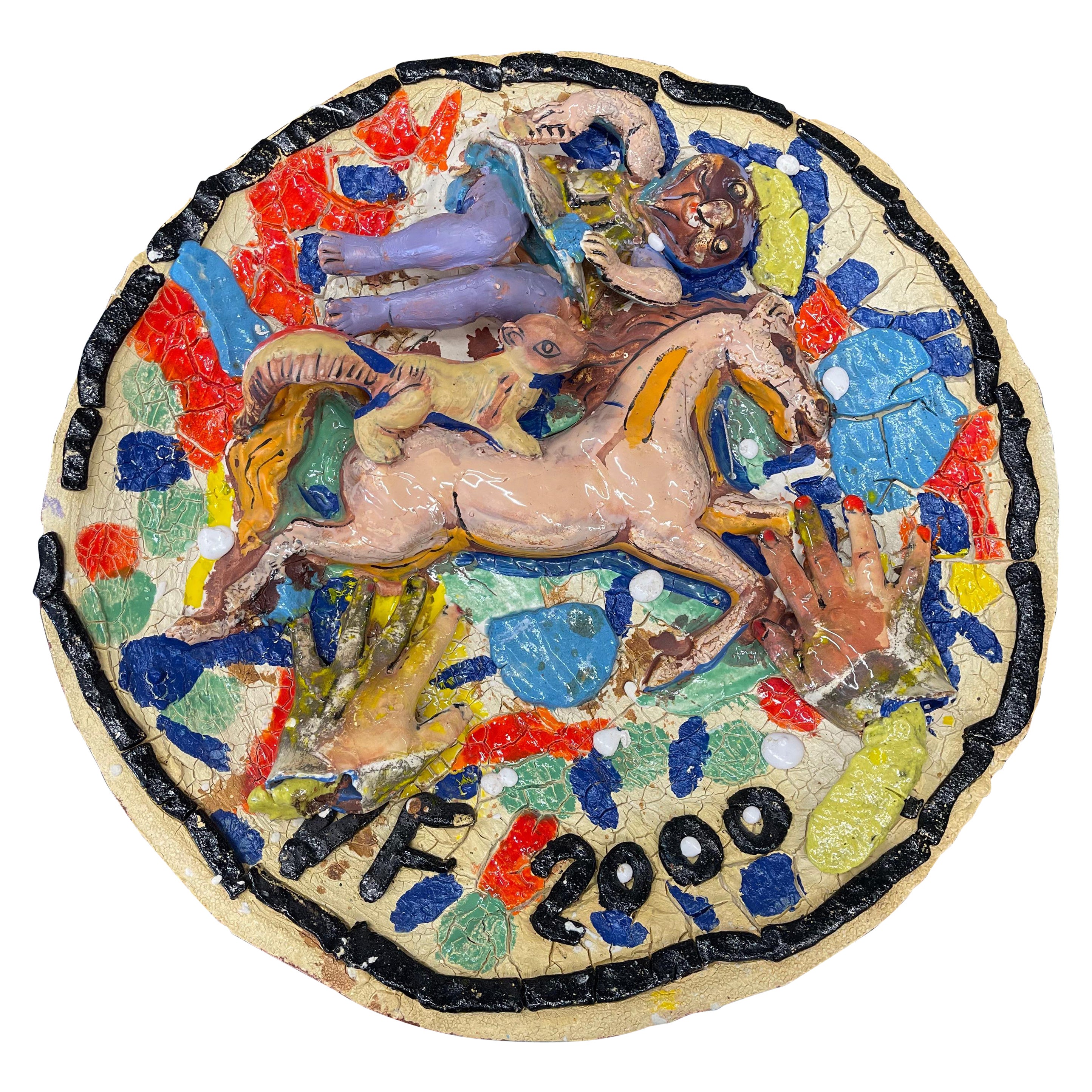 Viola Frey Ceramic Charger, 2000