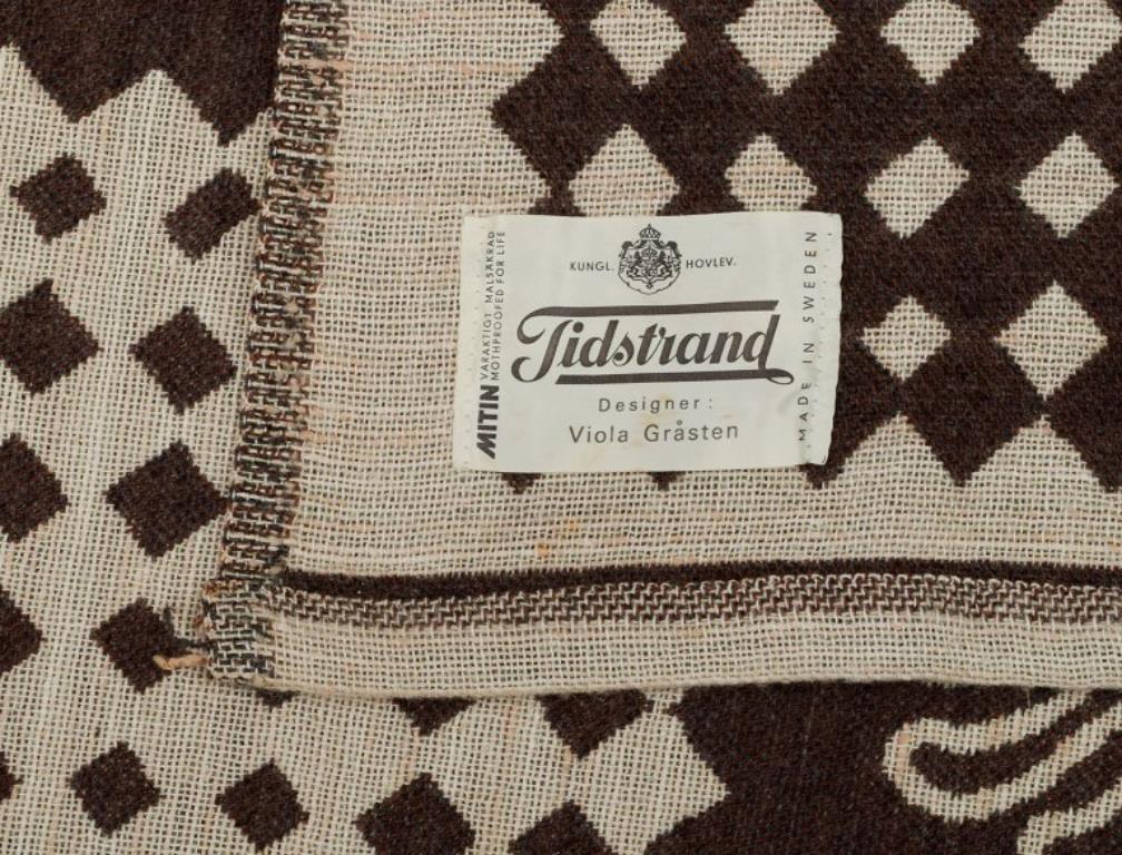 Viola Gråsten para Tidstrand Gran tapiz de pared tejido a mano en pura lana. finales del siglo XX en venta