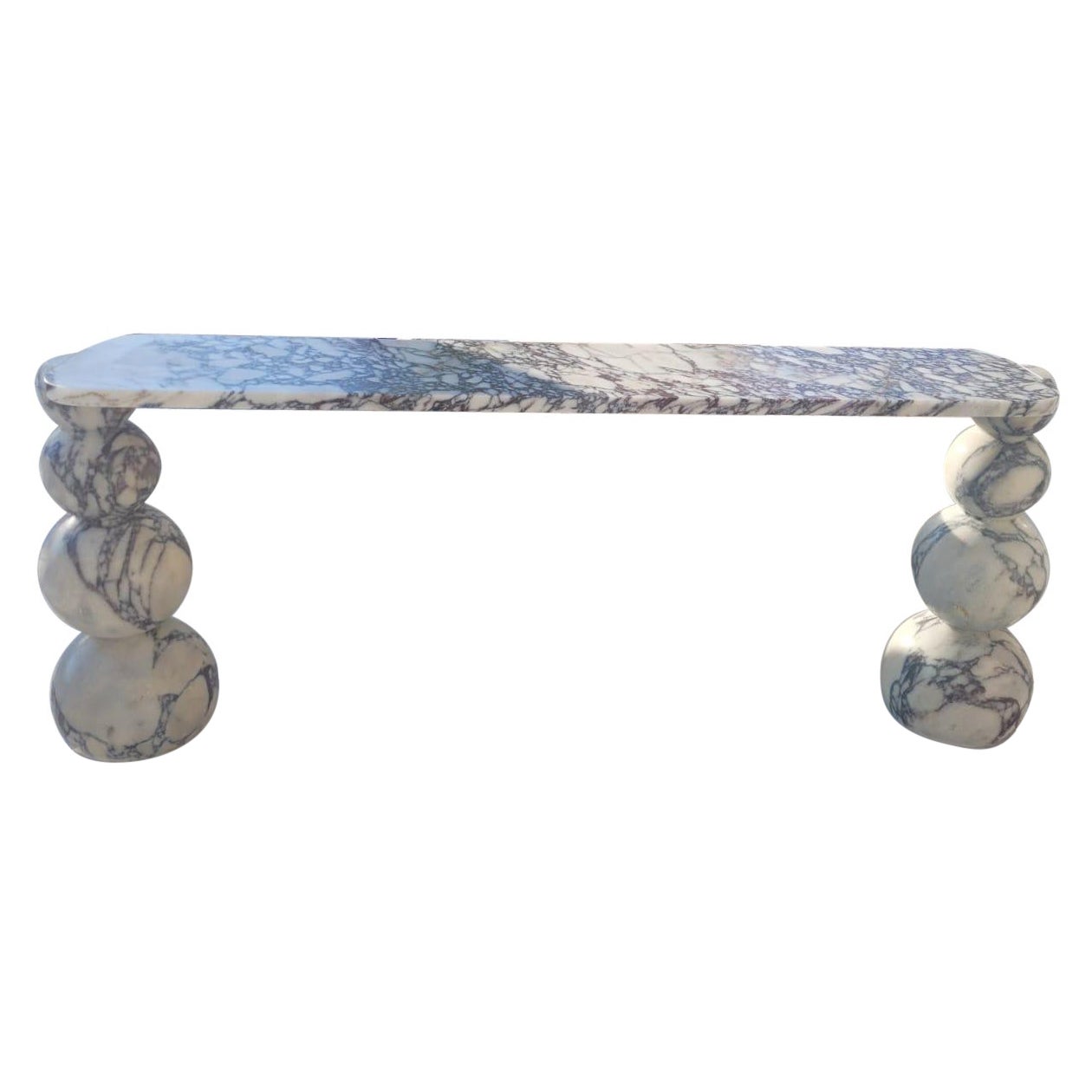 Viola Marble Console Table with Ball Legs