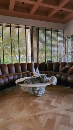 Viola Veined Sphere Ball Leg Coffee Table by My Habitat Design