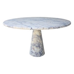 Viola Veined Violet Round Dining Table in the Style of 1970 Angelo Mangiarotti