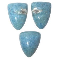 Violane, Blauer Diopsid-Cabochon gefasst, Seltener sibirischer Stein