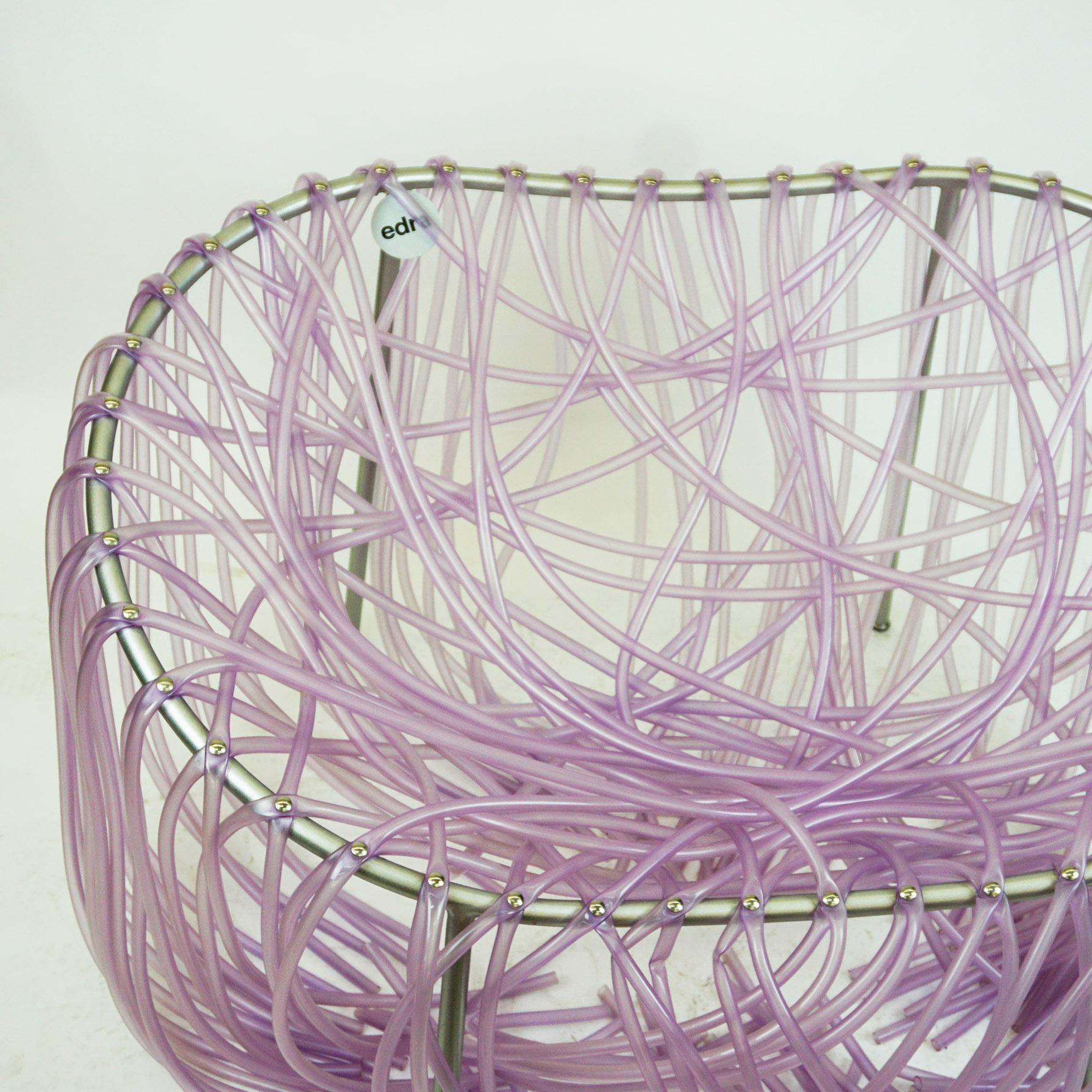 Powder-Coated Violet Anemone Chair by Fernando and Humberto Campana for Edra, Italy, 2001